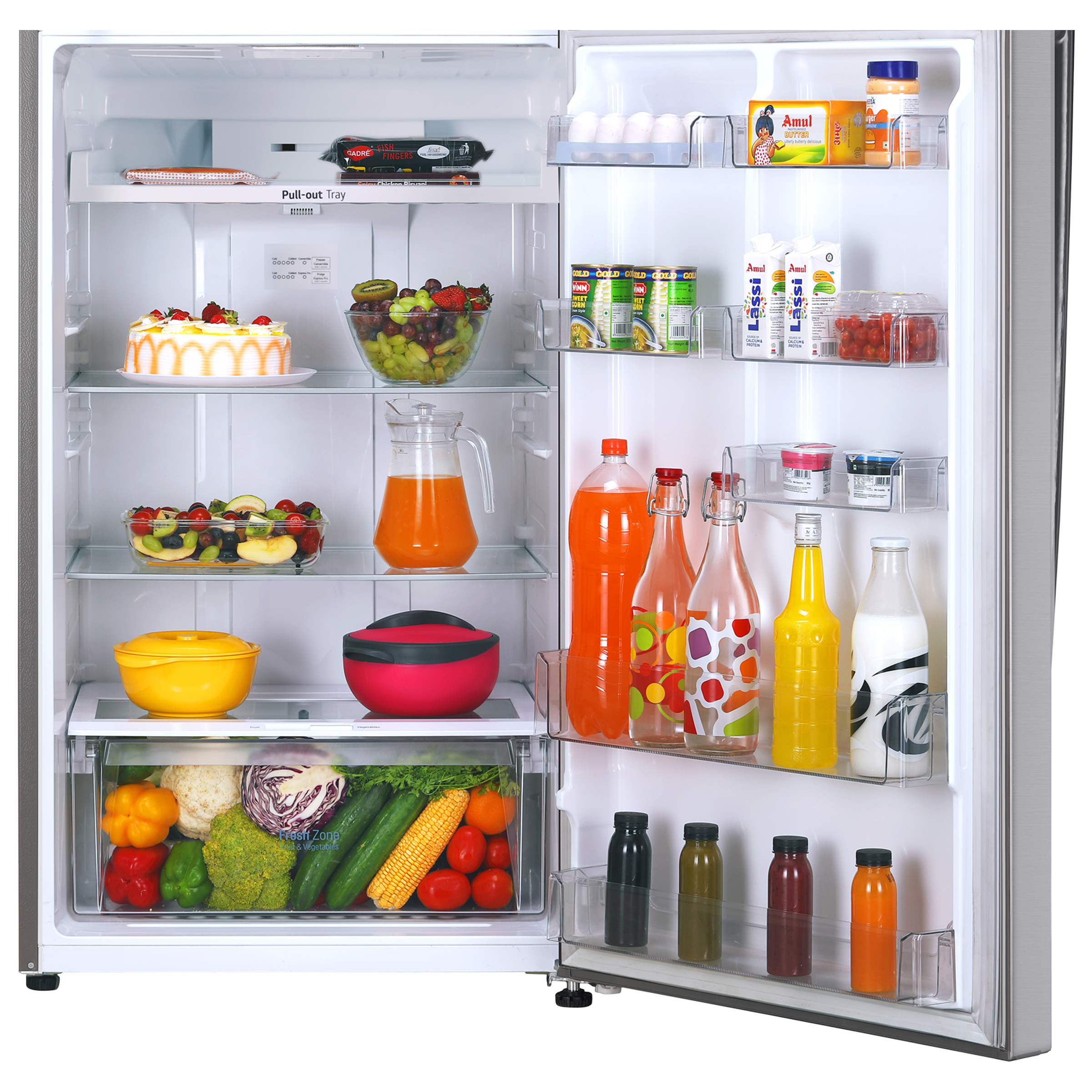 LG 446 Litres 1 Star Frost Free Double Door Convertible Refrigerator with Smart Diagnosis (GL-T502APZR.DPZZEBN, Shiny Steel) LG 446 Litres 1 Star Frost Free Double Door Convertible Refrigerator with Smart Diagnosis (GL-T502APZR.DPZZEBN, Shiny Steel)_7
