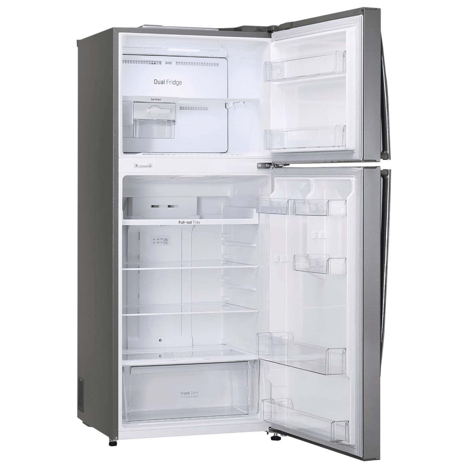 LG 412 Litres 1 Star Frost Free Double Door Convertible Refrigerator with Smart Inverter Compressor (GL-T432APZR.DPZZEB, Shiny Steel)_18
