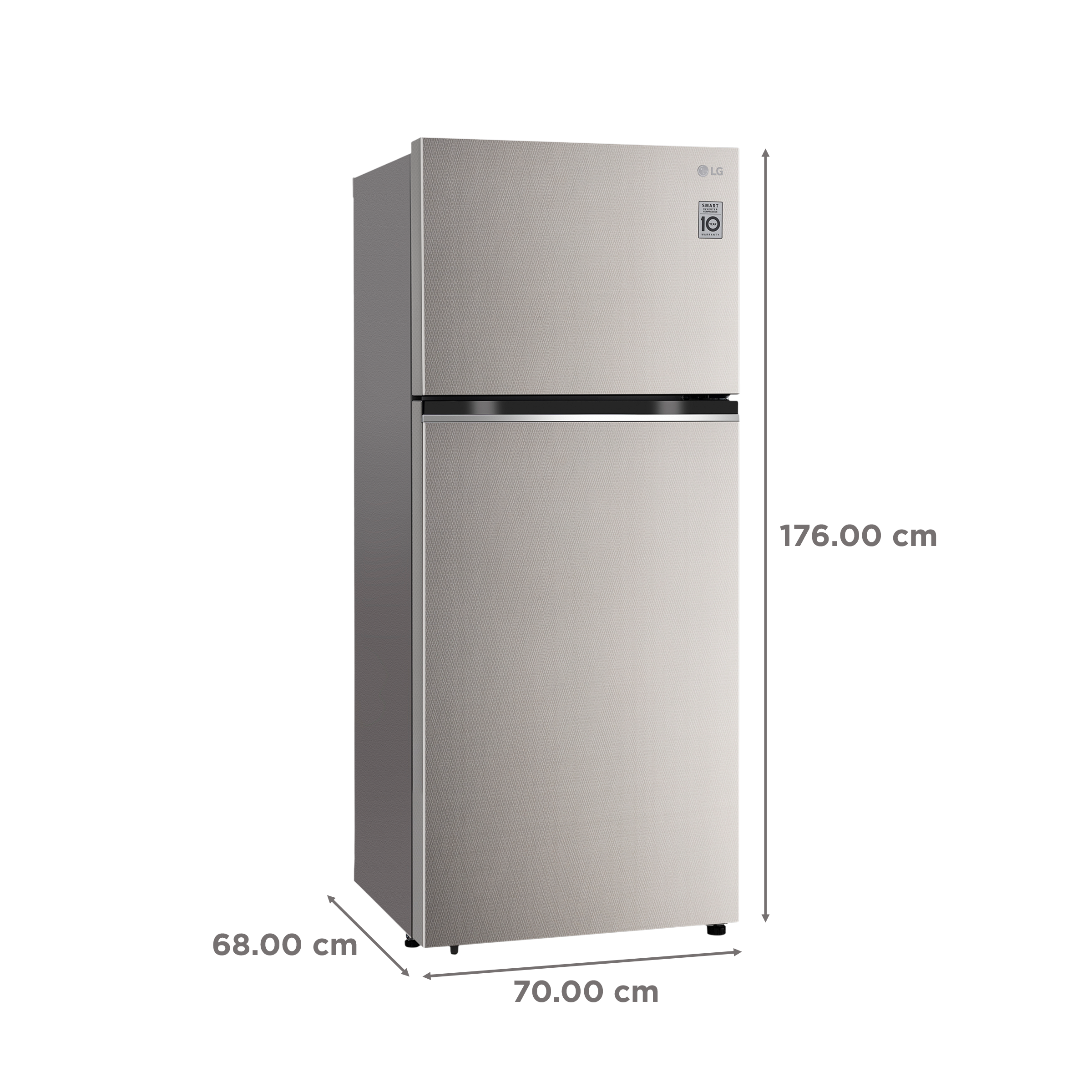 LG 398 Litres 2 Star Frost Free Double Door Convertible Refrigerator with Smart Diagnosis (GL-S422SUSY.EUSZEB, Urban Steel)_3