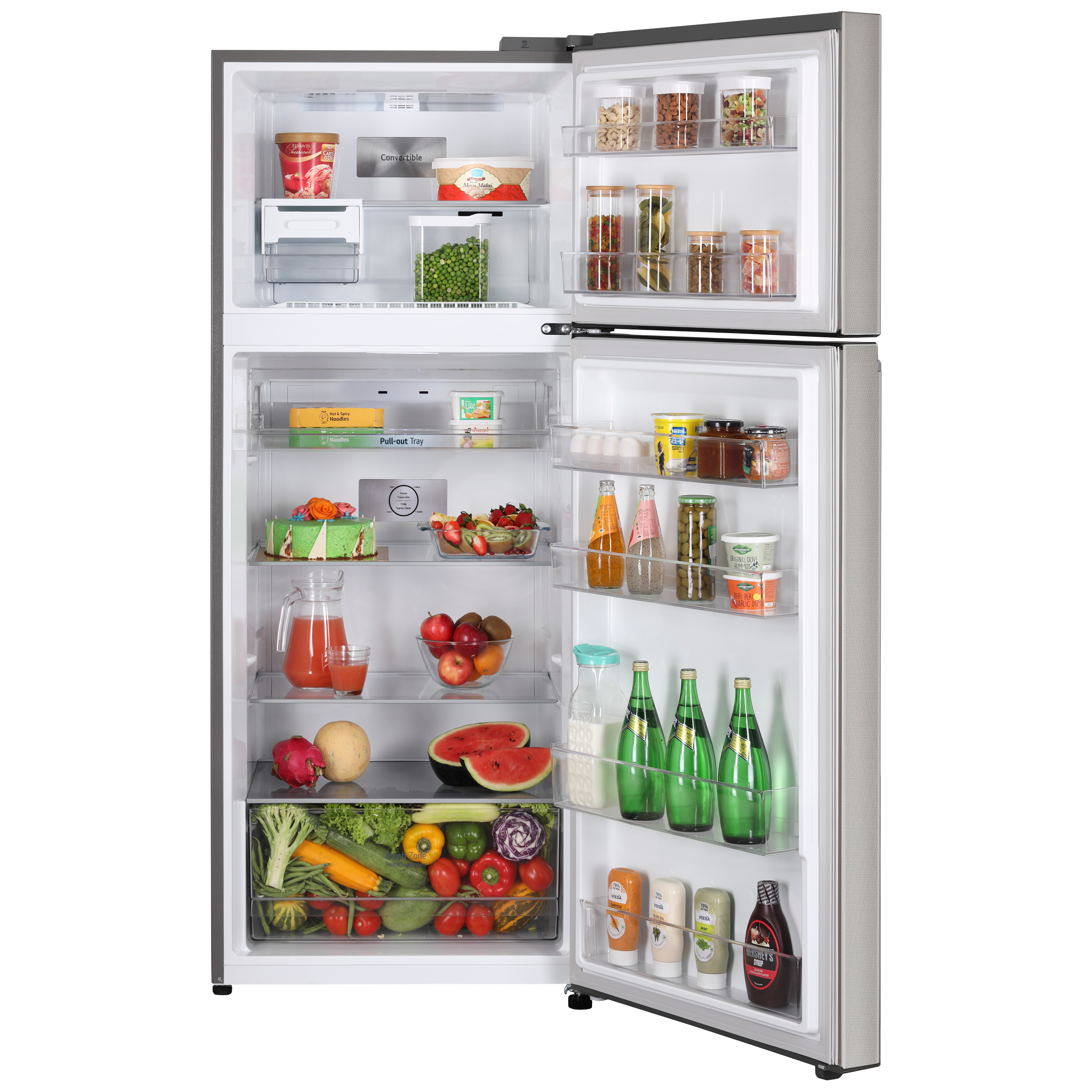 LG 398 Litres 2 Star Frost Free Double Door Convertible Refrigerator with Smart Diagnosis (GL-S422SUSY.EUSZEB, Urban Steel)_5