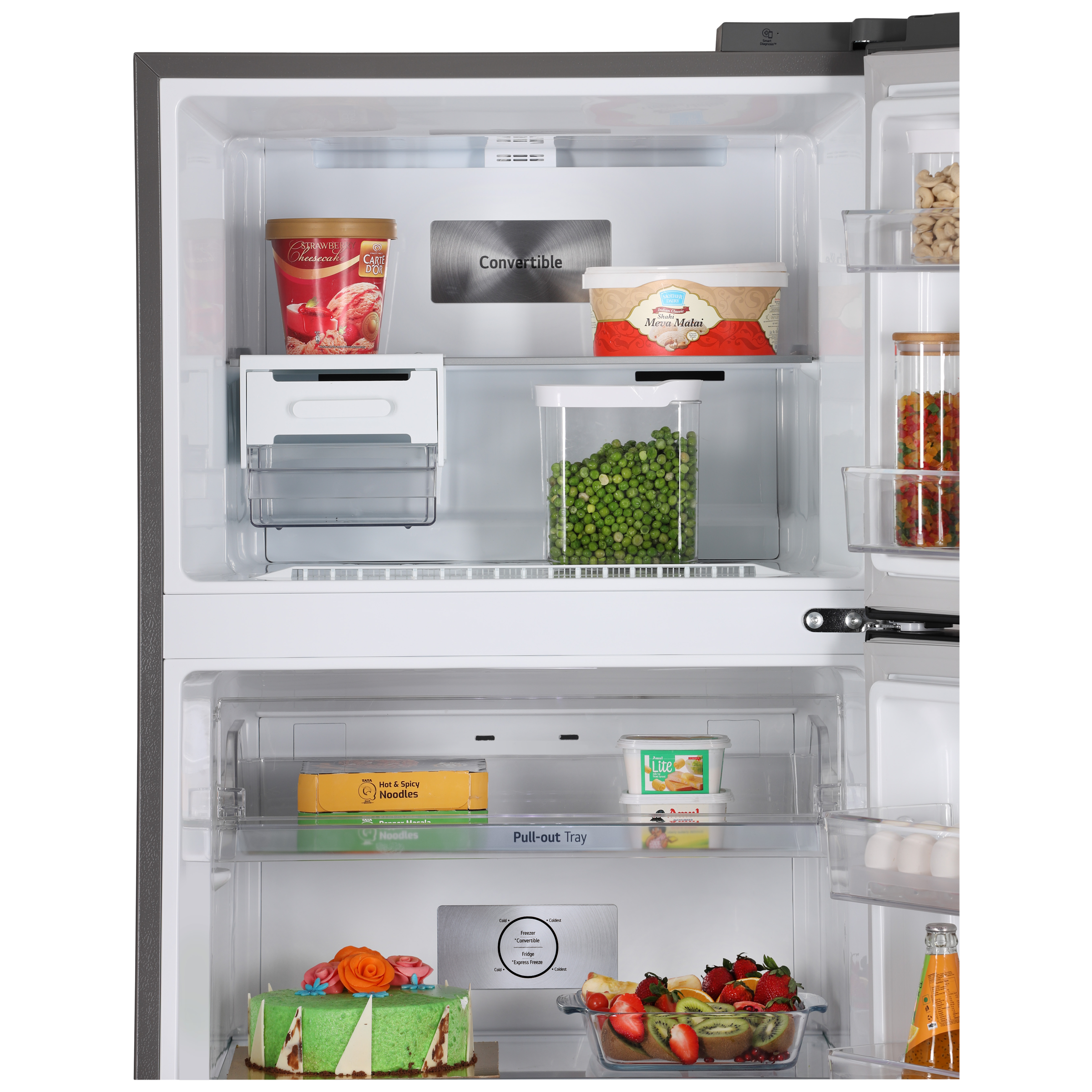 LG 398 Litres 2 Star Frost Free Double Door Convertible Refrigerator with Smart Diagnosis (GL-S422SUSY.EUSZEB, Urban Steel)_7