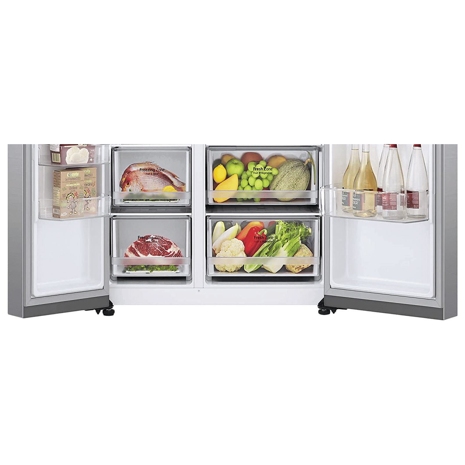 LG 655 Litres 3 Star Side by Side Refrigerator with Smart Diagnosis (GL-B257EPZX.DPZZEBN, Shinny Steel)_10
