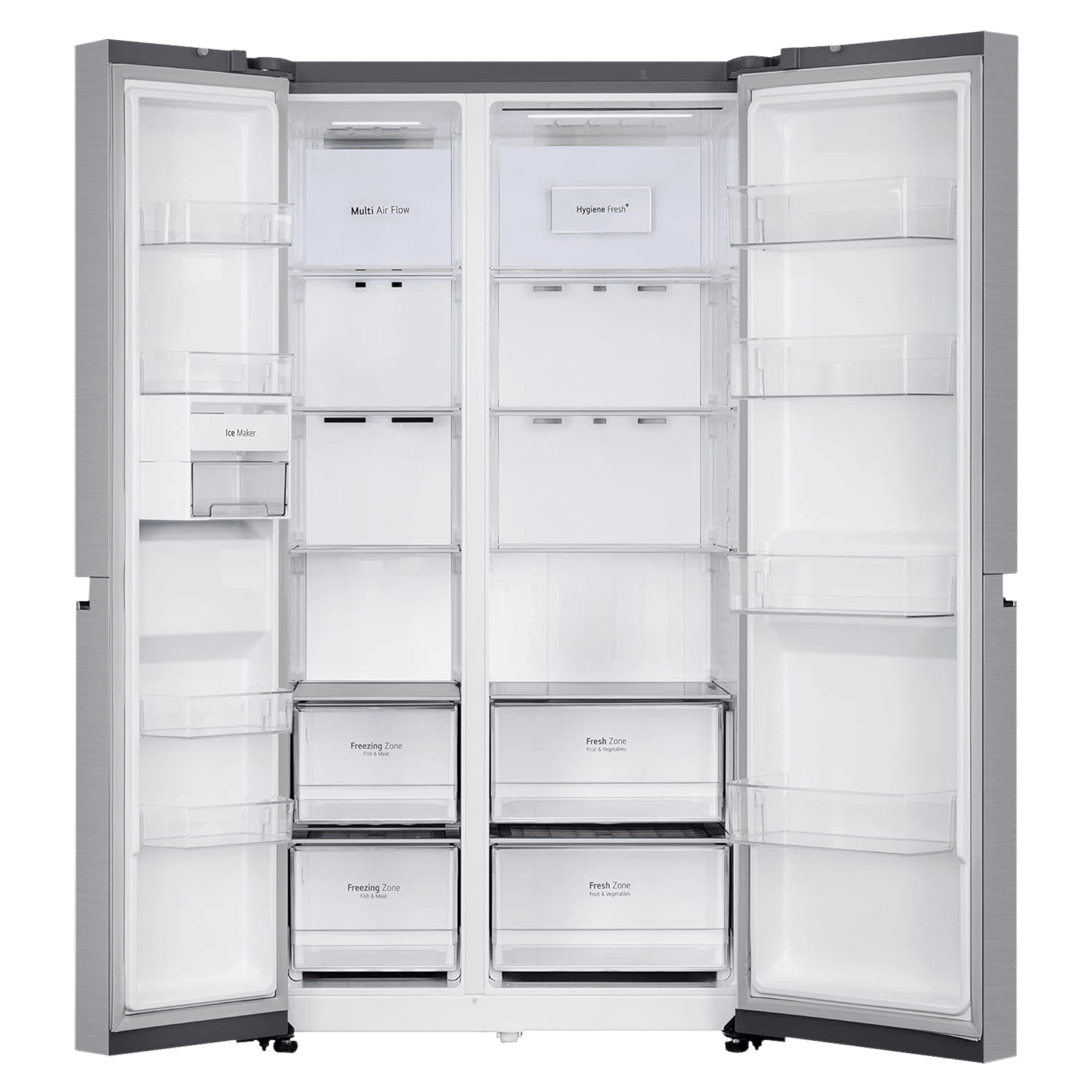 LG 655 Litres 3 Star Side by Side Refrigerator with Smart Diagnosis (GL-B257EPZX.DPZZEBN, Shinny Steel)_6