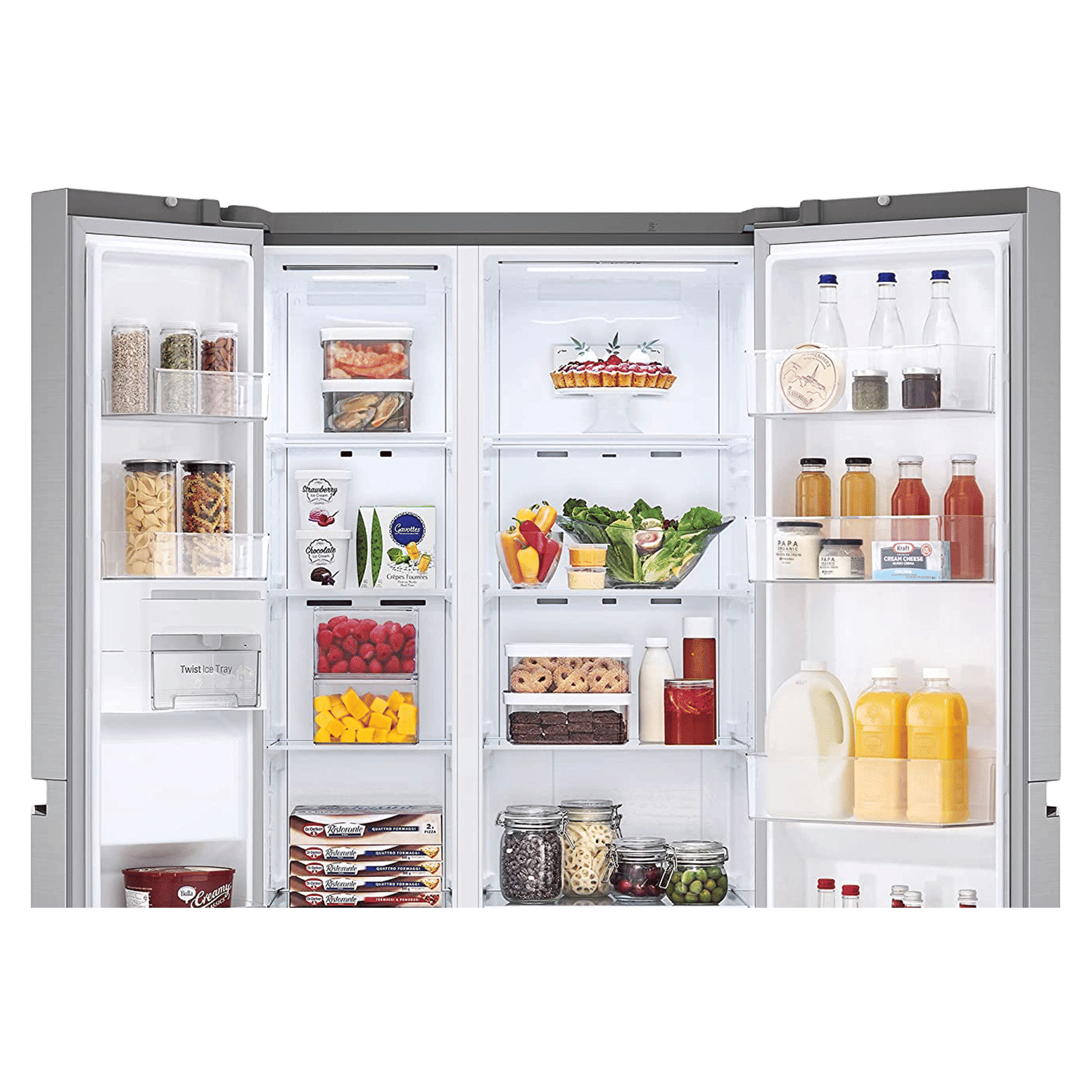 LG 655 Litres 3 Star Side by Side Refrigerator with Smart Diagnosis (GL-B257EPZX.DPZZEBN, Shinny Steel)_7