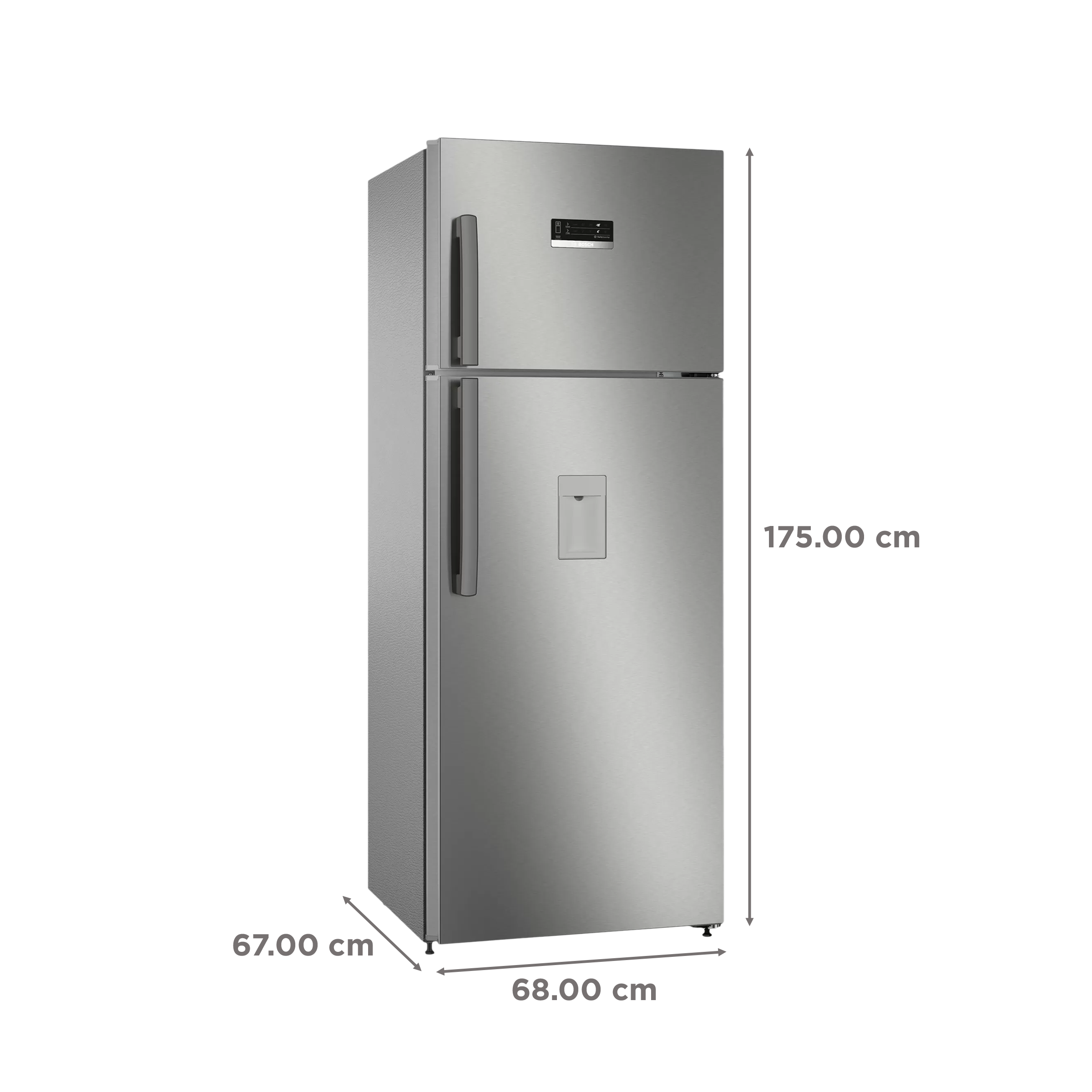 BOSCH Series 4 334 Litres 3 Star Frost Free Double Door Convertible Refrigerator with Temperature Display (CTC35S031I, Sparkly Steel)_3