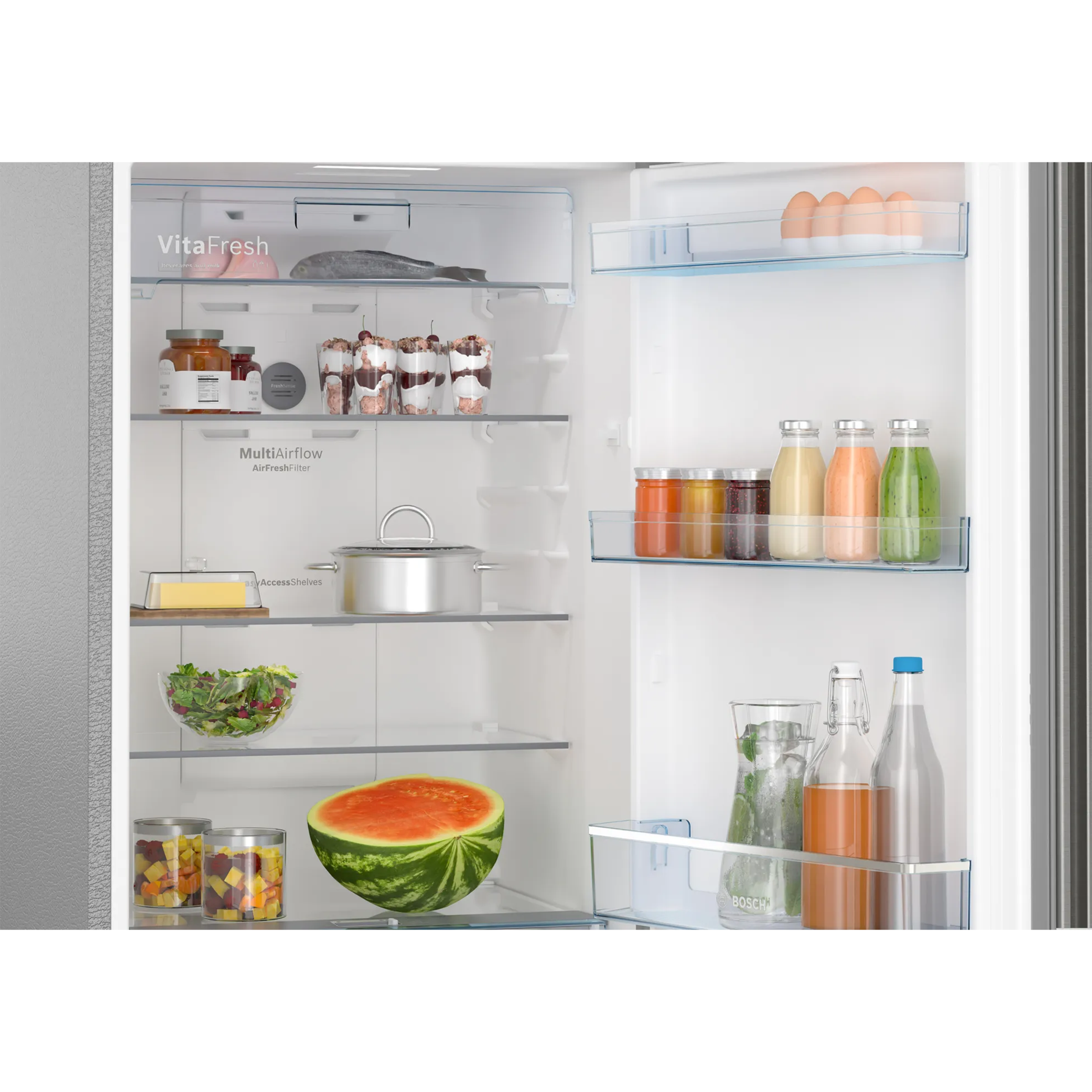 BOSCH Series 4 334 Litres 3 Star Frost Free Double Door Convertible Refrigerator with Temperature Display (CTC35S032I, Sparkly Steel)_5