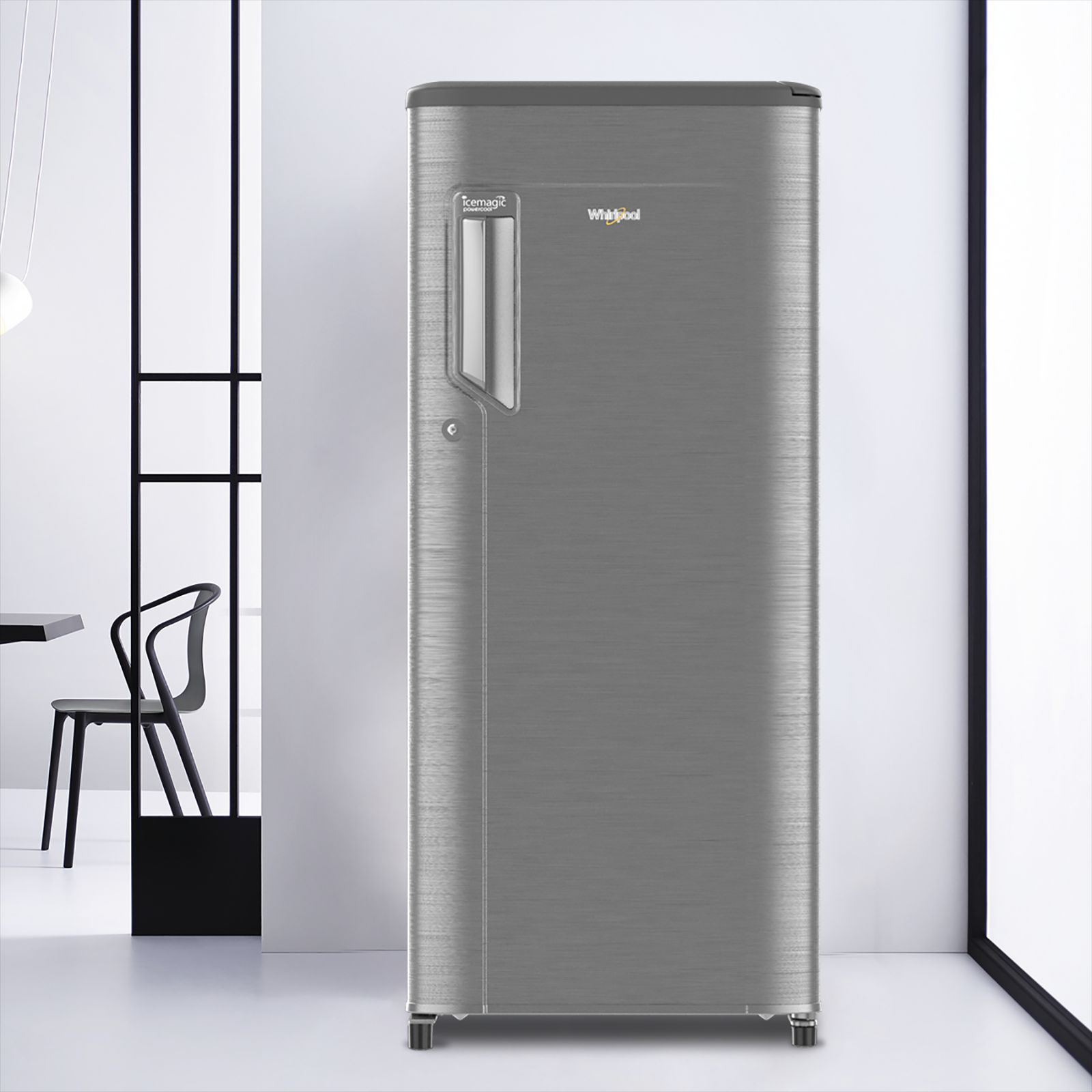 Whirlpool Icemagic Powercool 184 Litres 3 Star Direct Cool Single Door Refrigerator with Stabilizer Free Operation (72511, Steel)_7