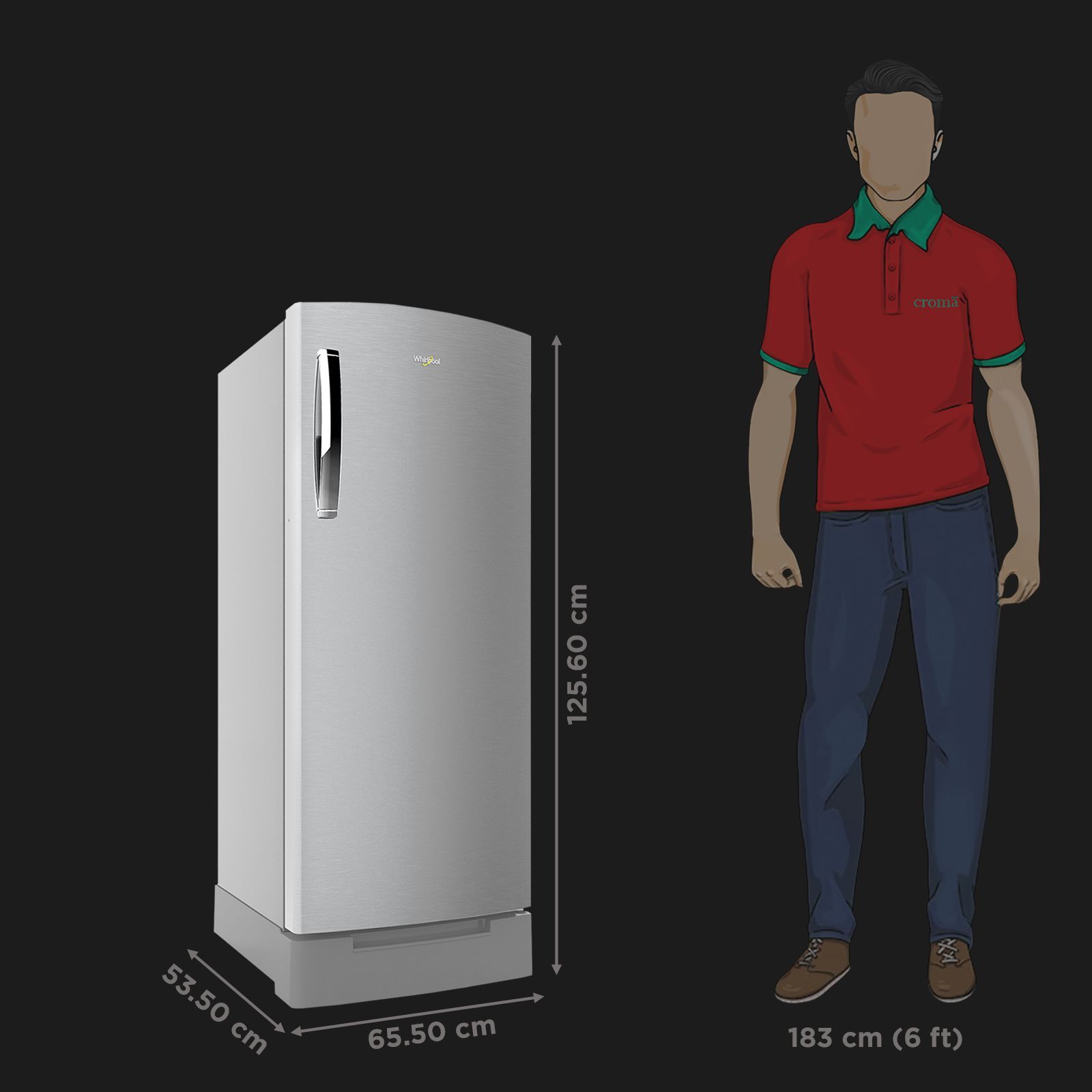 Whirlpool Icemagic Pro 192 Litres 3 Star Direct Cool Single Door Refrigerator with Stabilizer Free Operation (72568, Steel)_2