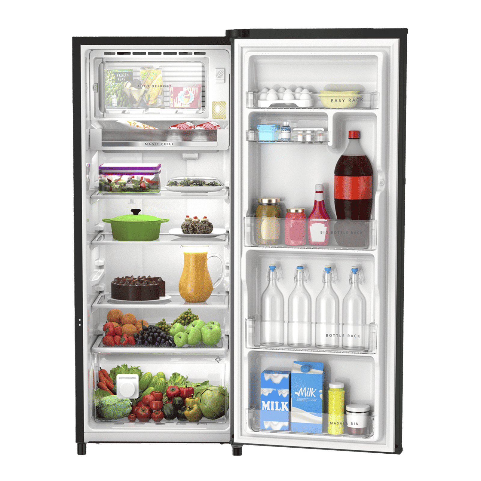 Whirlpool VitaMagic Pro 192 Litres 3 Star Direct Cool Single Door Refrigerator with Stabilizer Free Operation (72601, Alpha Steel)_5
