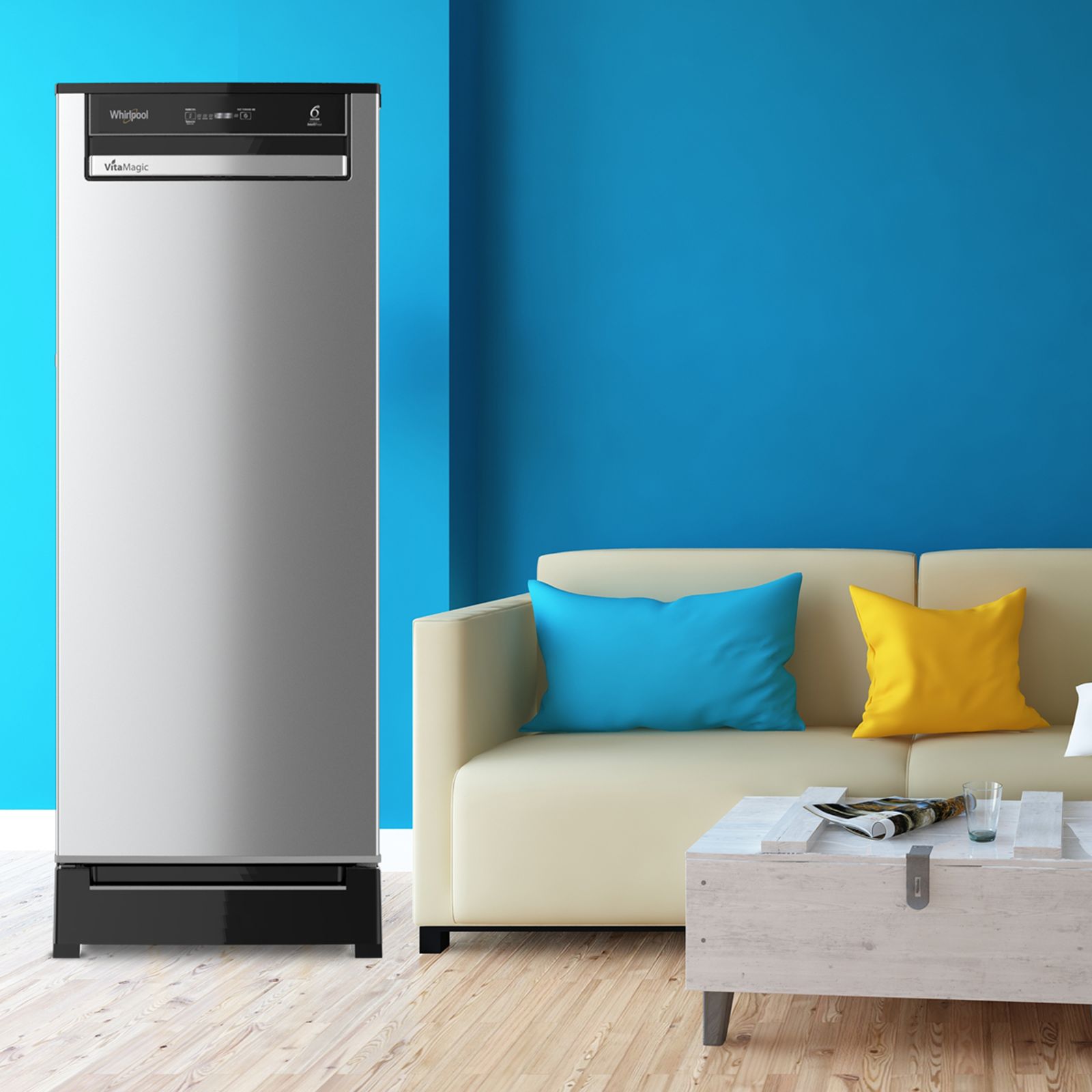 Whirlpool 192 Litres 3 Star Direct Cool Single Door Refrigerator with Stabilizer Free Operation (215 VMPRO ROY, Steel)_7