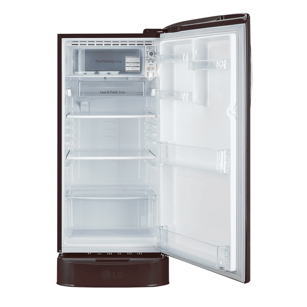 LG 190 Litres 3 Star Direct Cool Single Door Refrigerator with Stabilizer Free Operation (GL-D201ASED.BSEZEB, Scarlet Euphoria)_5