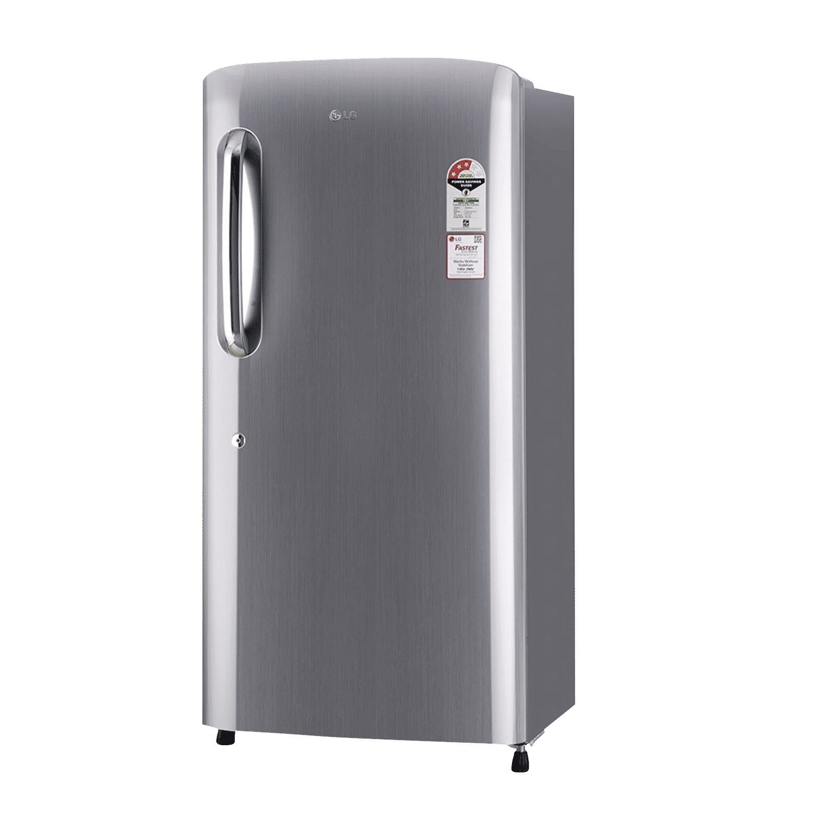 LG 205 Litres 4 Star Direct Cool Single Door Refrigerator with Stabilizer Free Operation (GL-B221APZY.DPZZEB, Shiny Steel)_4