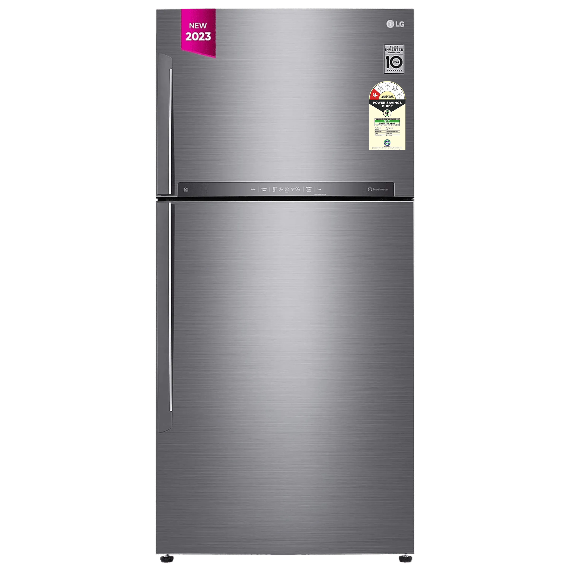 LG 592 Litres 1 Star Frost Free Double Door Refrigerator with Smart Inverter Compressor (GR-H812HLHM, Platinum Silver) LG 592 Litres 1 Star Frost Free Double Door Refrigerator with Smart Inverter Compressor (GR-H812HLHM, Platinum Silver)_1