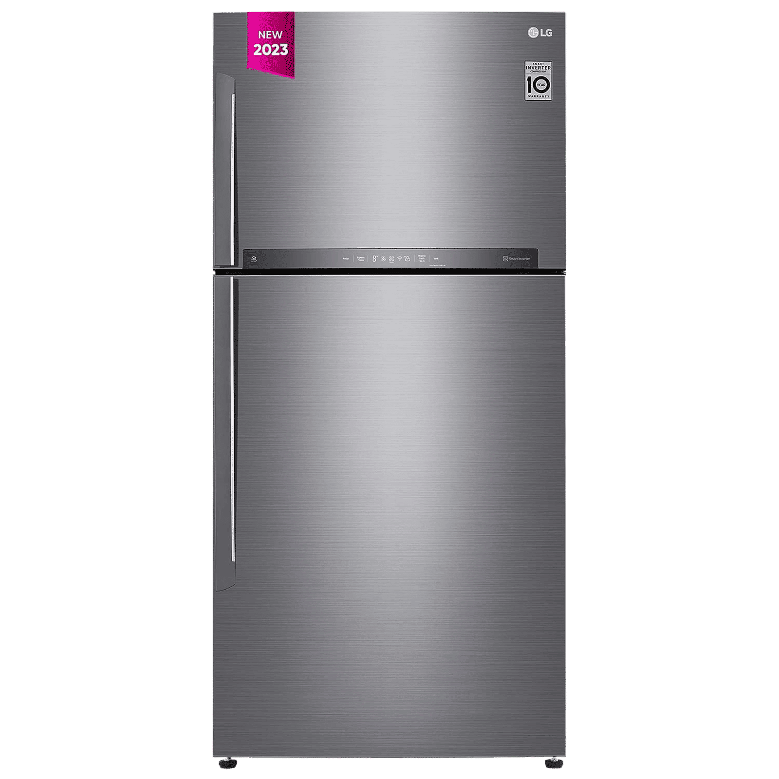 LG 592 Litres 1 Star Frost Free Double Door Refrigerator with Smart Inverter Compressor (GR-H812HLHM, Platinum Silver)_1