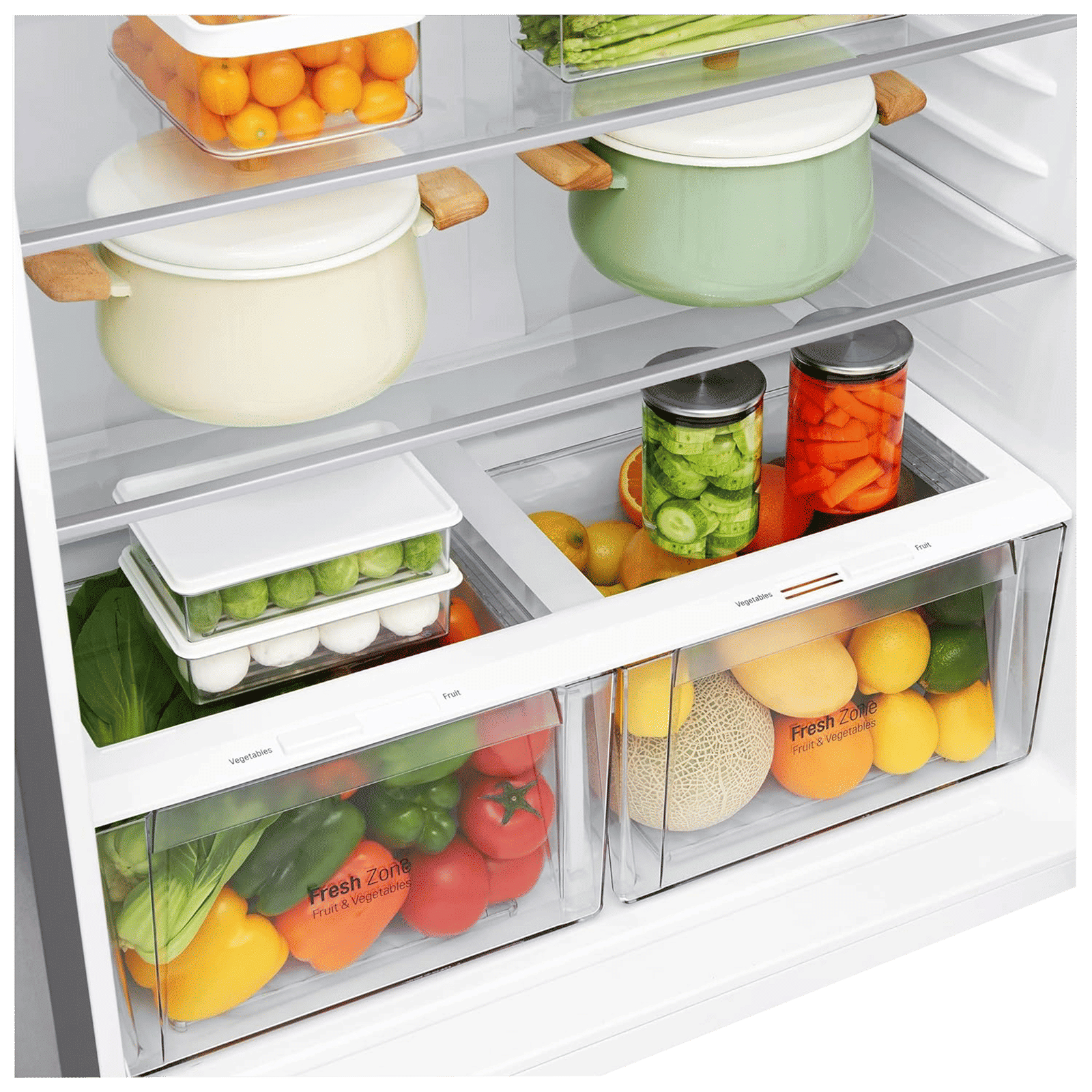 LG 592 Litres 1 Star Frost Free Double Door Refrigerator with Smart Inverter Compressor (GR-H812HLHM, Platinum Silver)_9