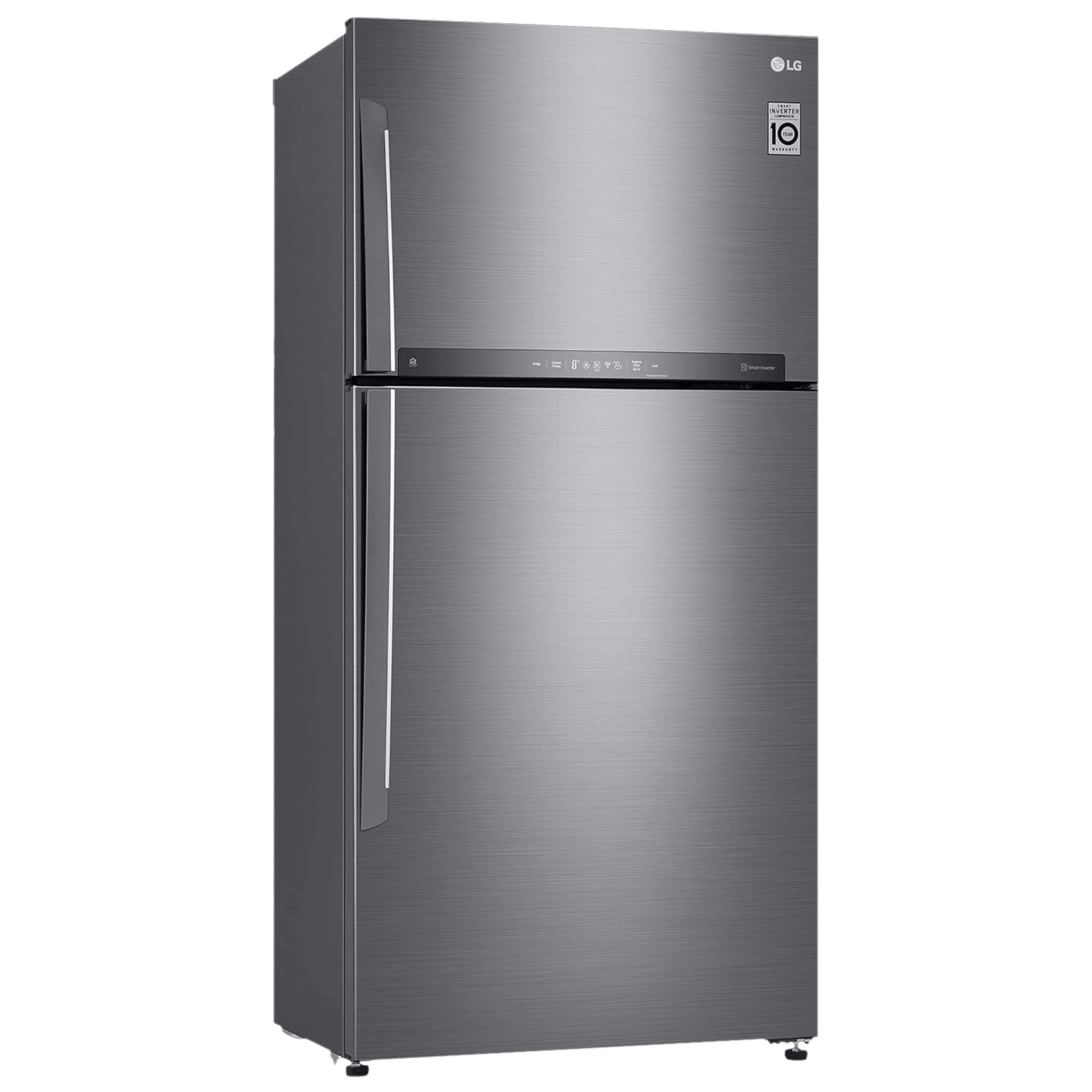 LG 592 Litres 1 Star Frost Free Double Door Refrigerator with Smart Inverter Compressor (GR-H812HLHM, Platinum Silver)_12