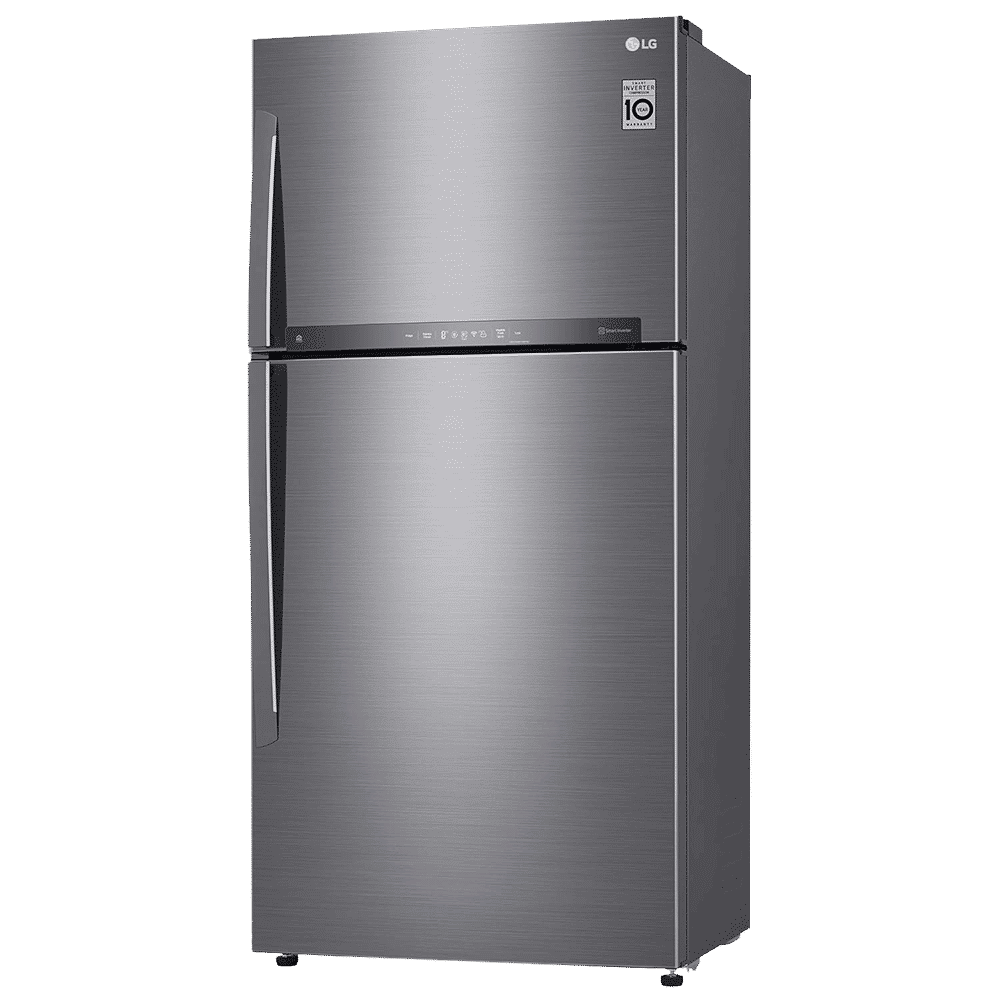 LG 592 Litres 1 Star Frost Free Double Door Refrigerator with Smart Inverter Compressor (GR-H812HLHM, Platinum Silver)_4