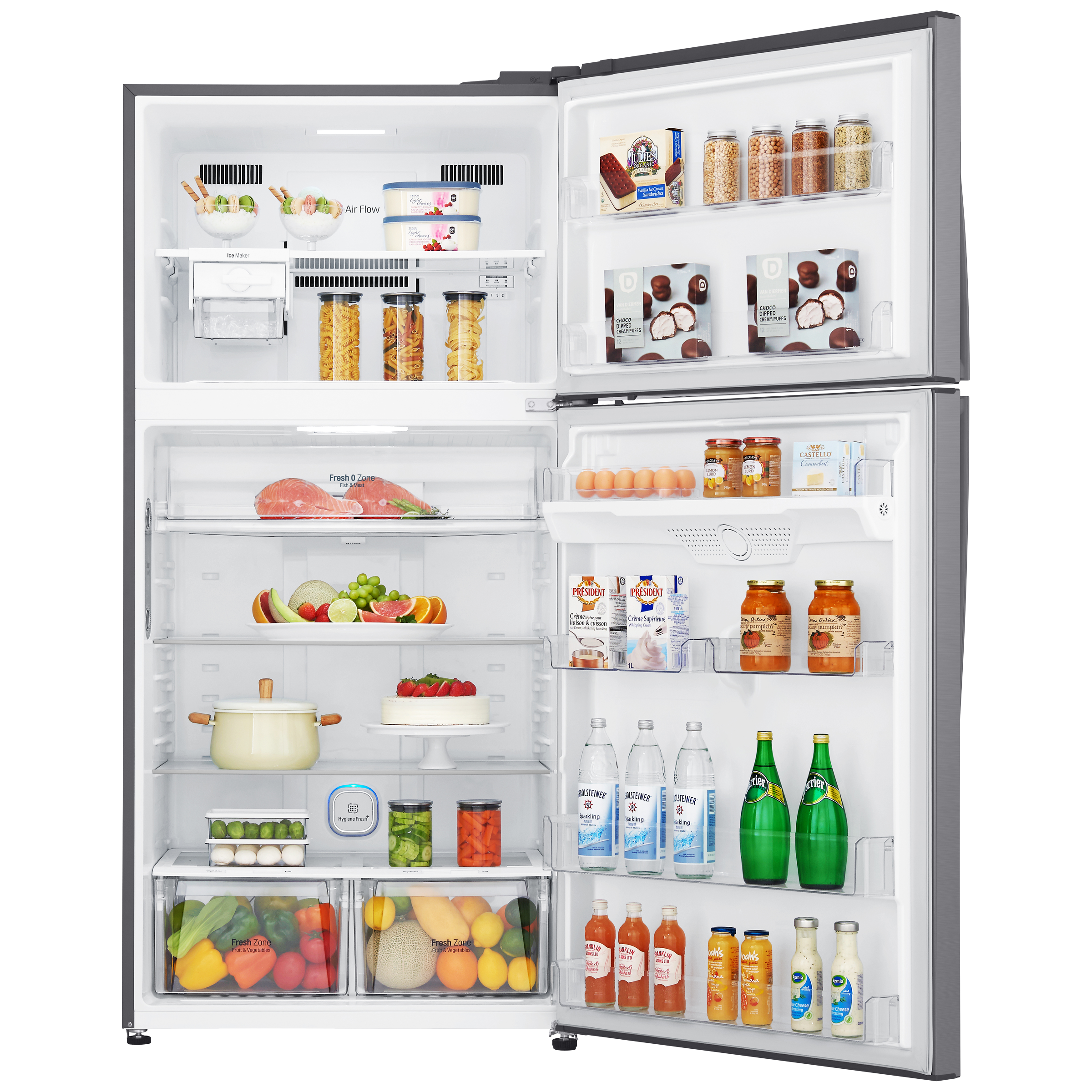 LG 592 Litres 1 Star Frost Free Double Door Refrigerator with Smart Inverter Compressor (GR-H812HLHM, Platinum Silver)_5
