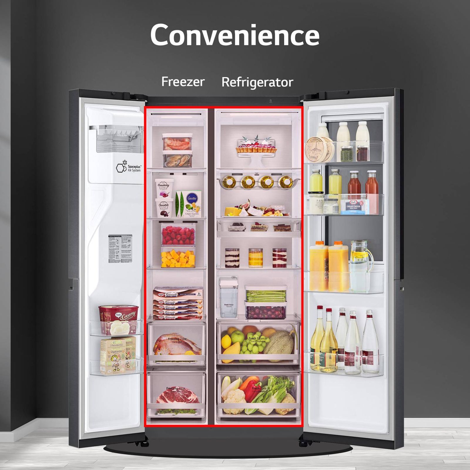 LG 635 Litres 3 Star Frost Free Side by Side Refrigerator with Smart Diagnosis (GL-X257AMCX, Matt Black)_11