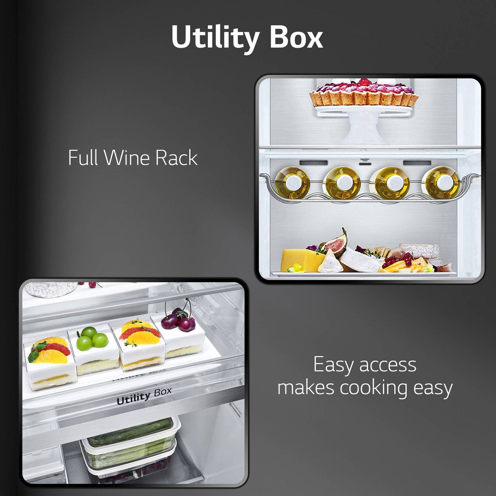 LG 635 Litres 3 Star Frost Free Side by Side Refrigerator with Smart Diagnosis (GL-X257AMCX, Matt Black)_12