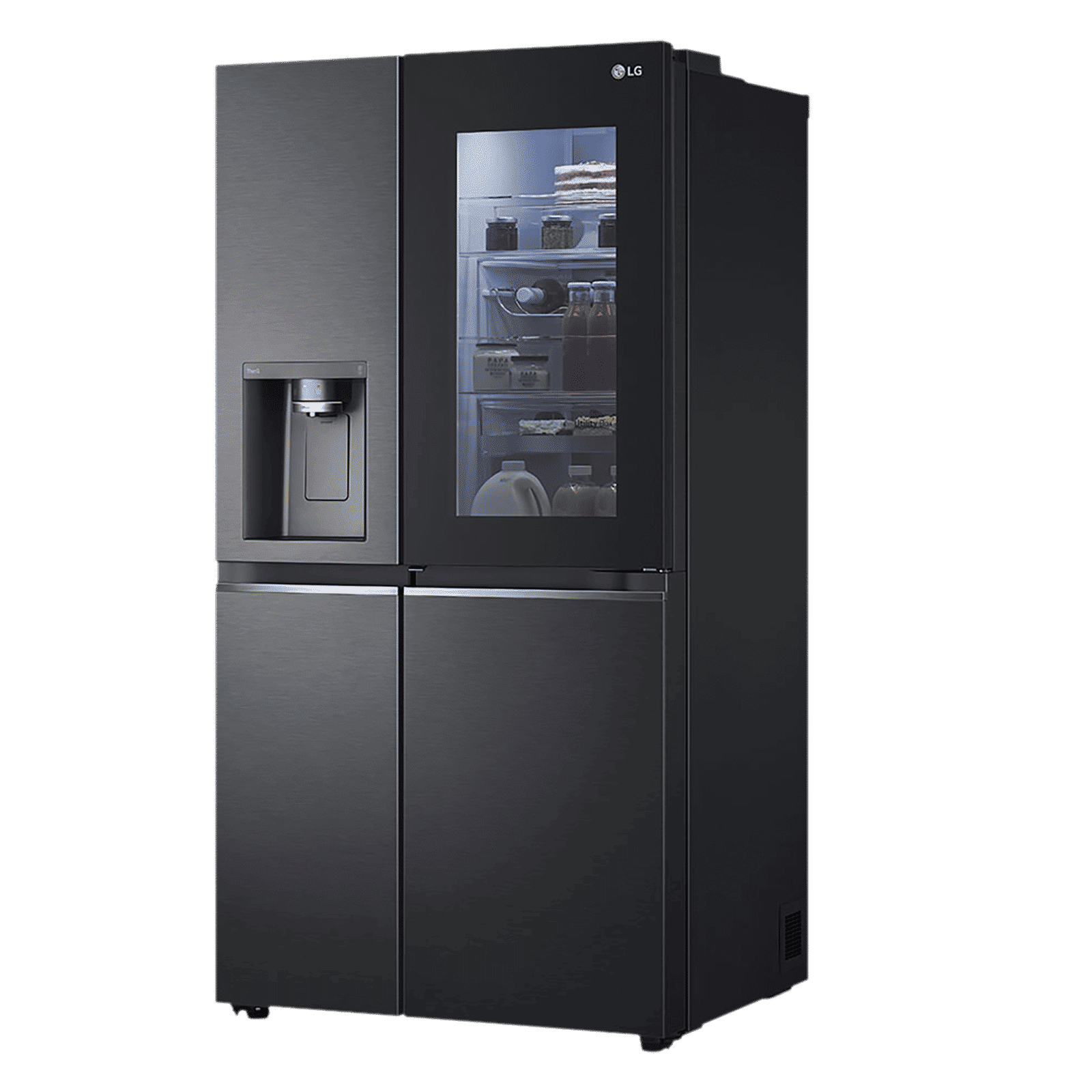 LG 635 Litres 3 Star Frost Free Side by Side Refrigerator with Smart Diagnosis (GL-X257AMCX, Matt Black)_8