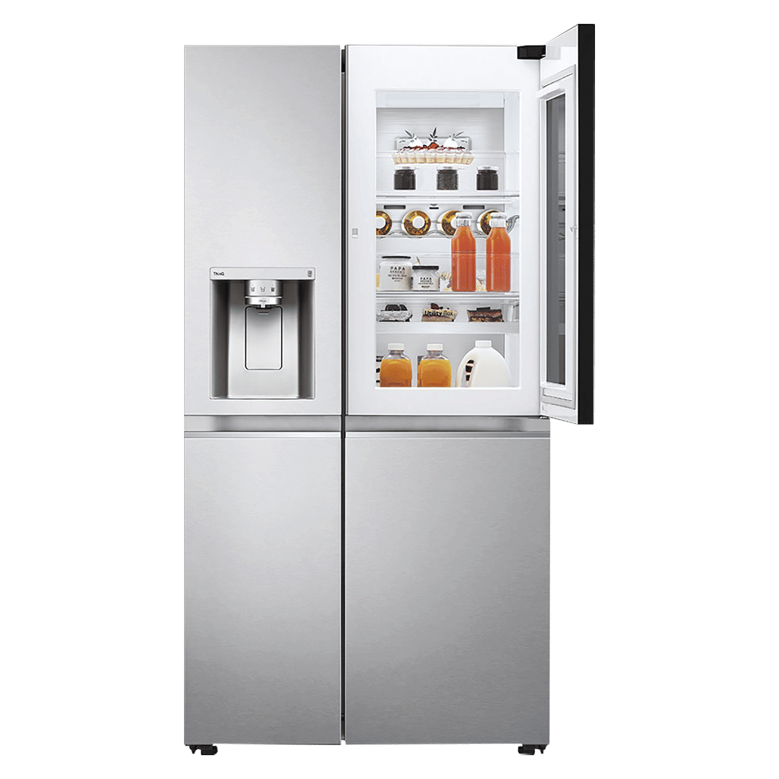 LG 635 Litres 3 Star Frost Free Side by Side Refrigerator with Smart Diagnosis (GL-X257ABSX, Brushed Steel) LG 635 Litres 3 Star Frost Free Side by Side Refrigerator with Smart Diagnosis (GL-X257ABSX, Brushed Steel)_12