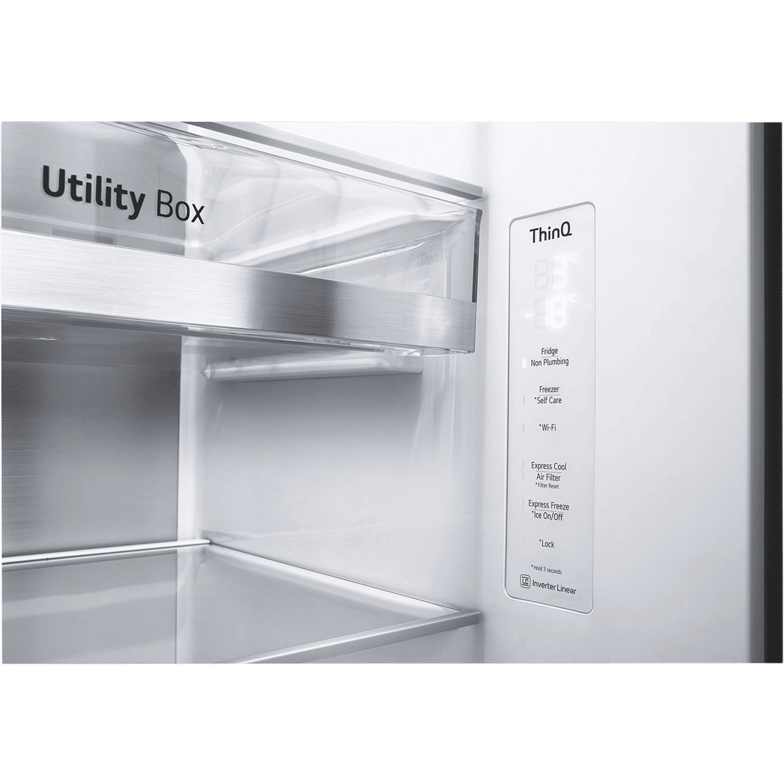 LG 635 Litres 3 Star Frost Free Side by Side Refrigerator with Smart Diagnosis (GL-X257ABSX, Brushed Steel) LG 635 Litres 3 Star Frost Free Side by Side Refrigerator with Smart Diagnosis (GL-X257ABSX, Brushed Steel)_14