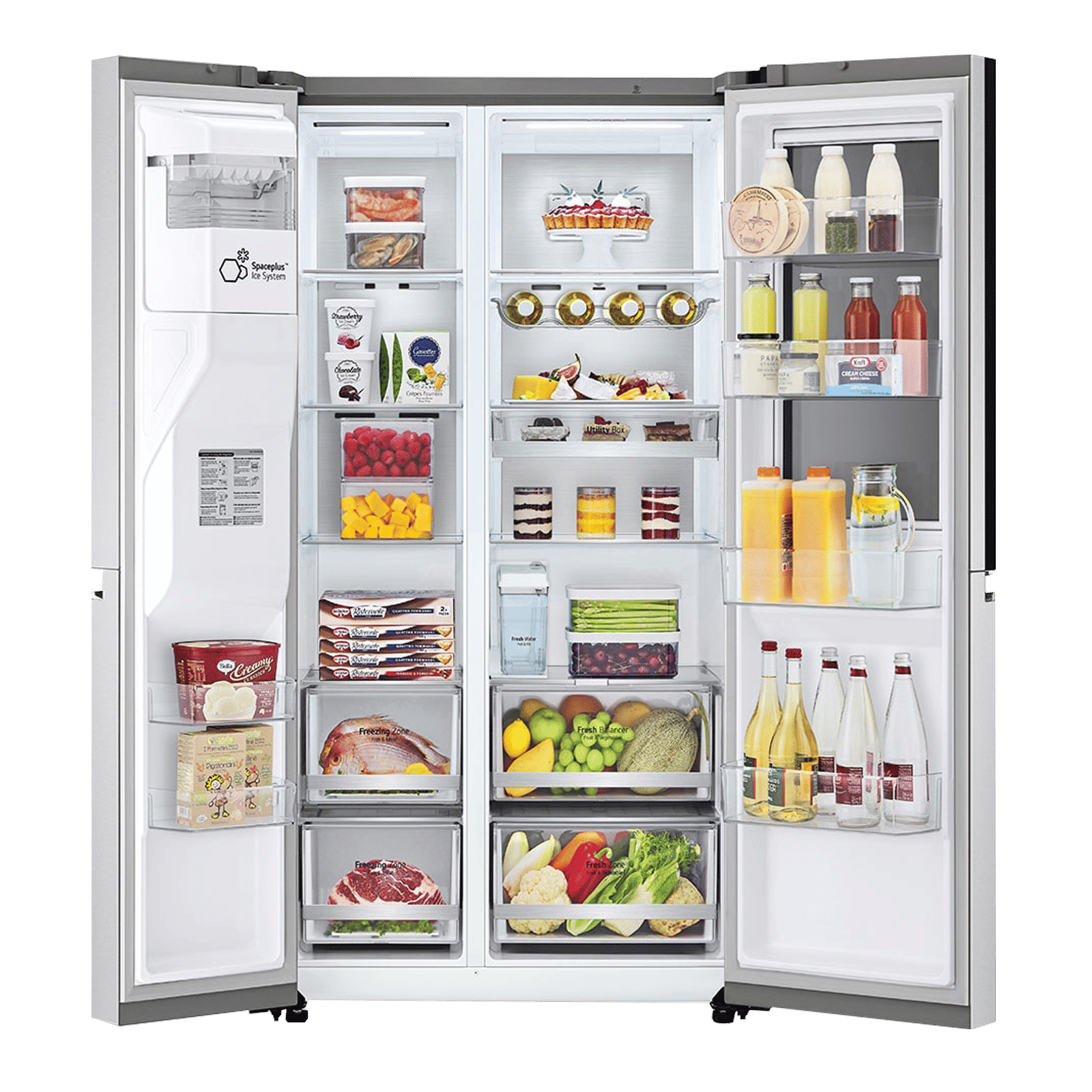 LG 635 Litres 3 Star Frost Free Side by Side Refrigerator with Smart Diagnosis (GL-X257ABSX, Brushed Steel) LG 635 Litres 3 Star Frost Free Side by Side Refrigerator with Smart Diagnosis (GL-X257ABSX, Brushed Steel)_5