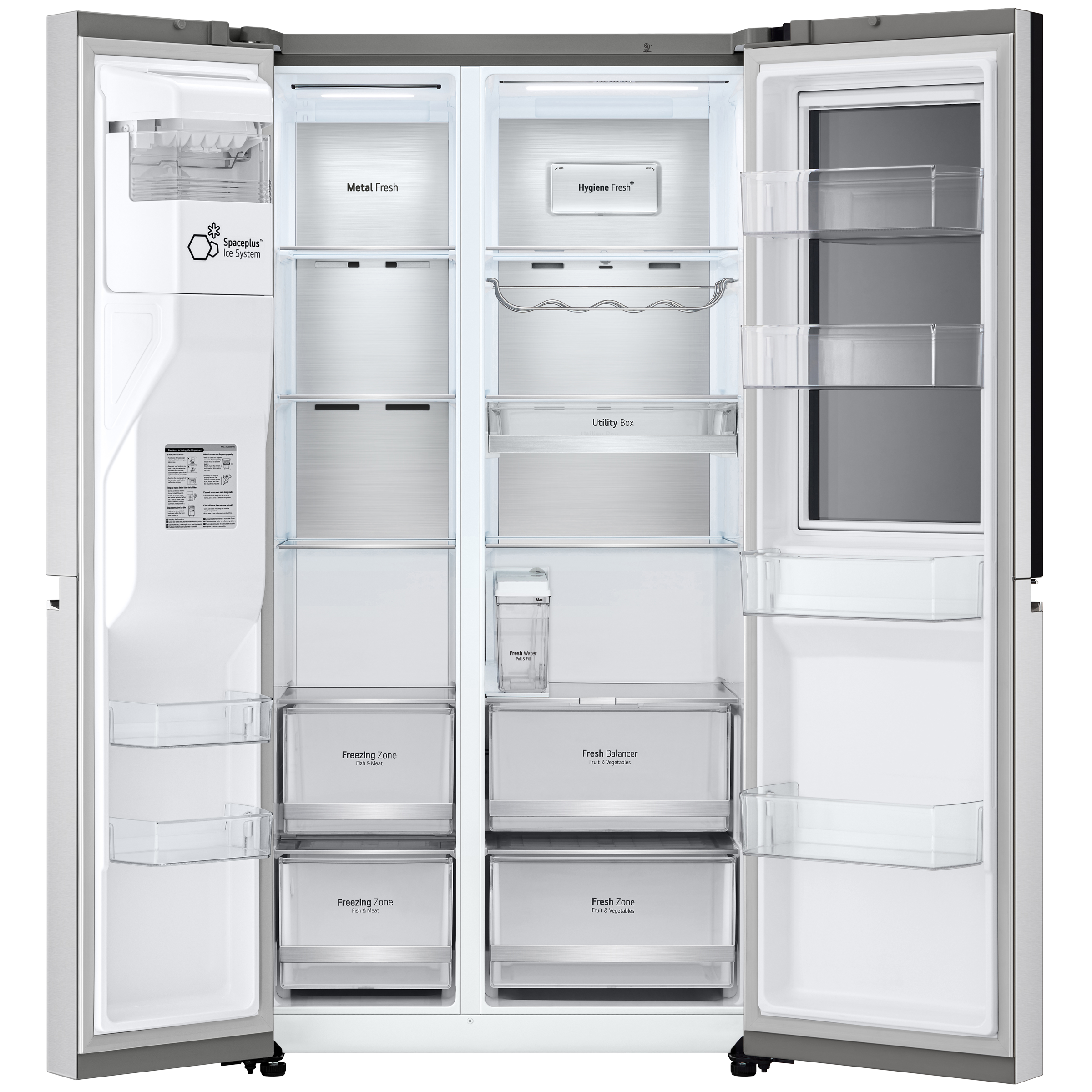 LG 635 Litres 3 Star Frost Free Side by Side Refrigerator with Smart Diagnosis (GL-X257ABSX, Brushed Steel) LG 635 Litres 3 Star Frost Free Side by Side Refrigerator with Smart Diagnosis (GL-X257ABSX, Brushed Steel)_6