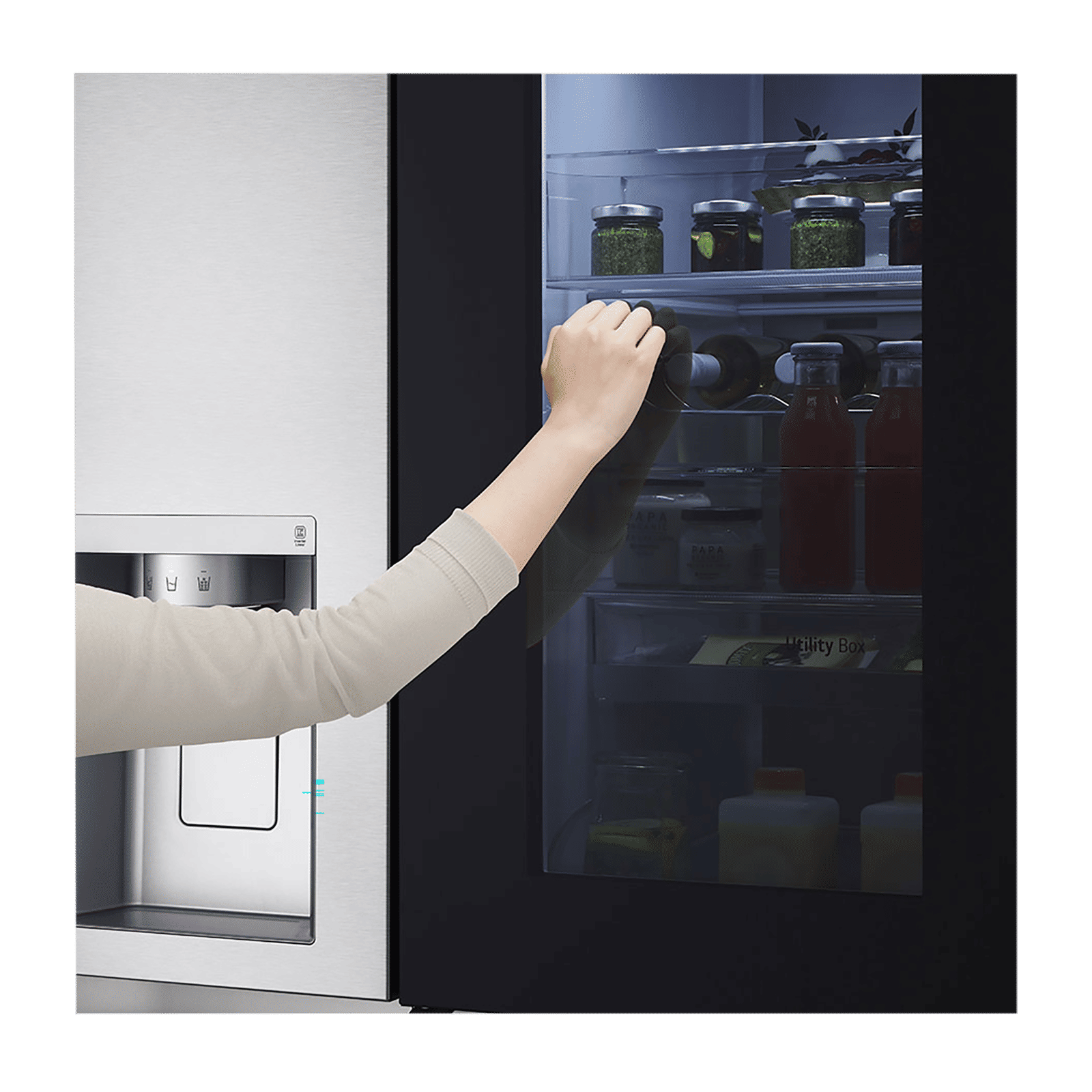 LG 635 Litres 3 Star Frost Free Side by Side Refrigerator with Smart Diagnosis (GL-X257ABSX, Brushed Steel) LG 635 Litres 3 Star Frost Free Side by Side Refrigerator with Smart Diagnosis (GL-X257ABSX, Brushed Steel)_7