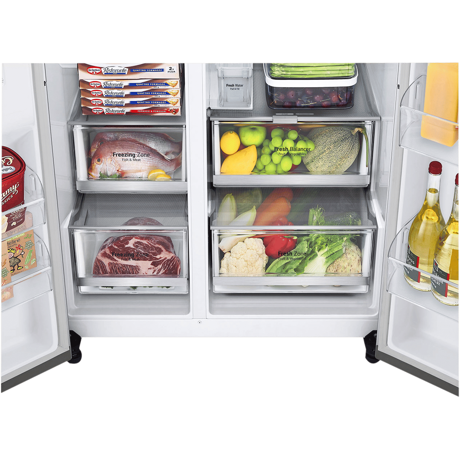 LG 635 Litres 3 Star Frost Free Side by Side Refrigerator with Smart Diagnosis (GL-X257ABSX, Brushed Steel) LG 635 Litres 3 Star Frost Free Side by Side Refrigerator with Smart Diagnosis (GL-X257ABSX, Brushed Steel)_8