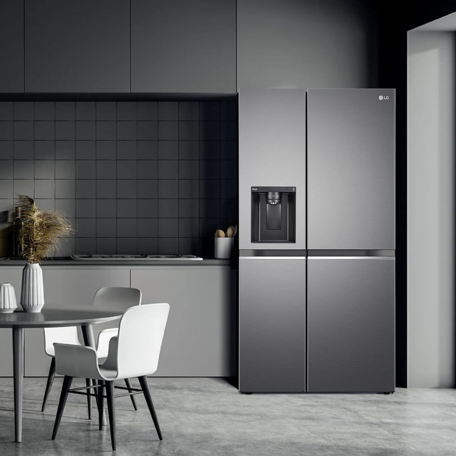 LG 635 Litres Side by Side Refrigerator with Smart Diagnosis (GL-L257CPZX, Shiny Steel)_9