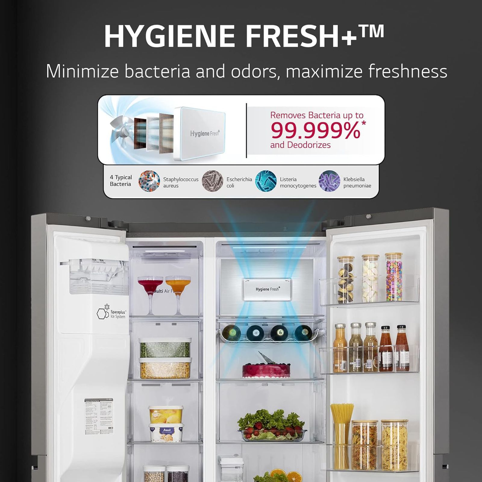 LG 635 Litres Side by Side Refrigerator with Smart Diagnosis (GL-L257CPZX, Shiny Steel)_11