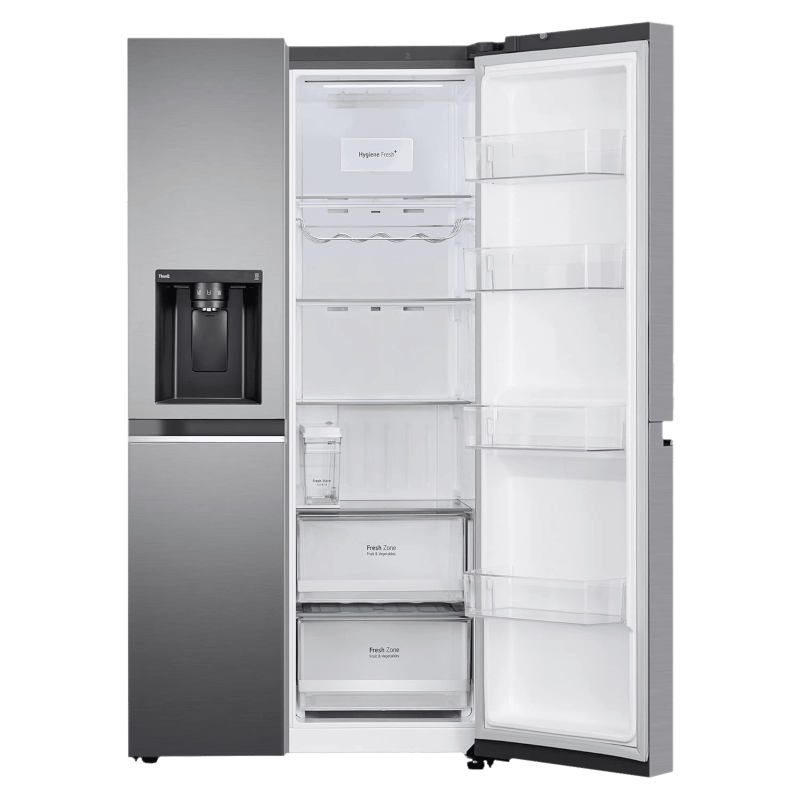 LG 635 Litres Side by Side Refrigerator with Smart Diagnosis (GL-L257CPZX, Shiny Steel)_15