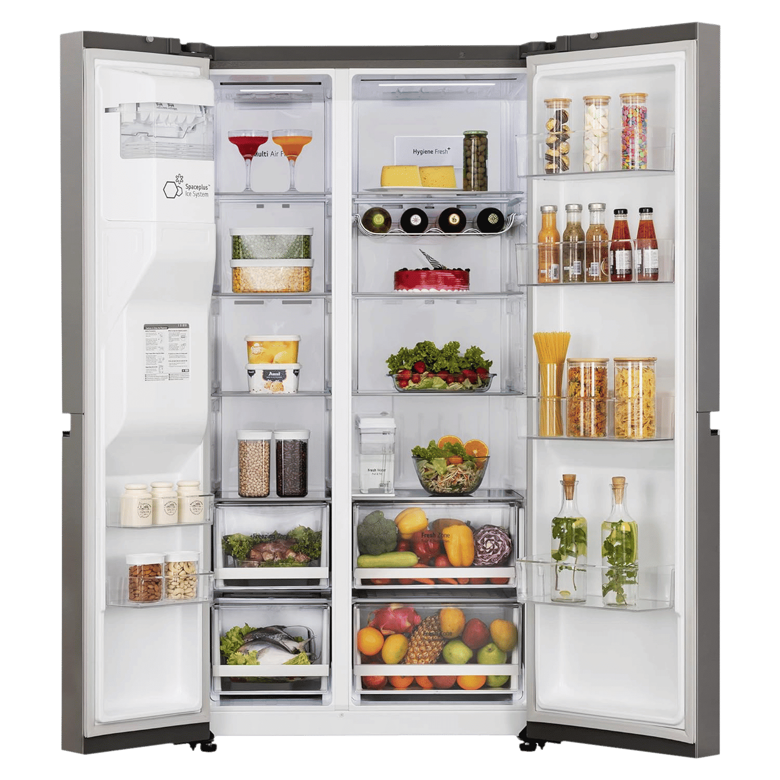 LG 635 Litres Side by Side Refrigerator with Smart Diagnosis (GL-L257CPZX, Shiny Steel)_5