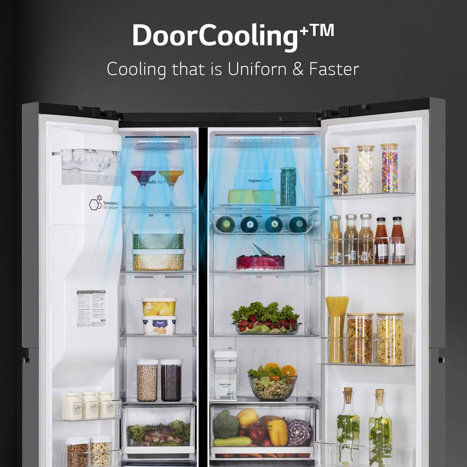 LG 635 Litres 3 Star Frost Free Double Door Smart Wifi Enabled Refrigerator with Deodorizer (GL-L257CMCX, Matt Black) LG 635 Litres 3 Star Frost Free Double Door Smart Wifi Enabled Refrigerator with Deodorizer (GL-L257CMCX, Matt Black)_15