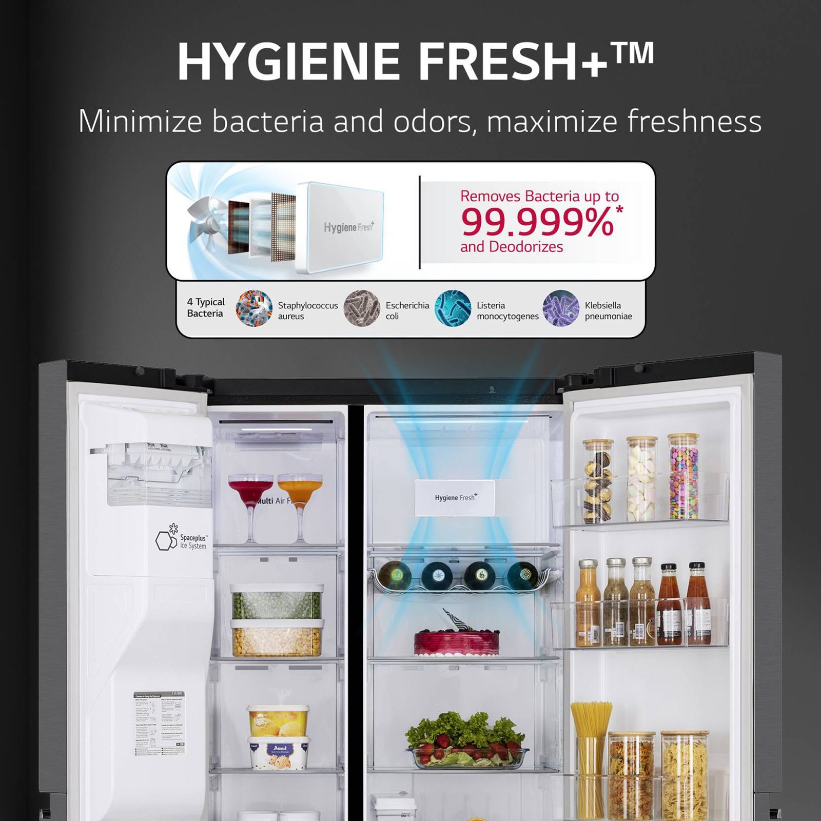 LG 635 Litres 3 Star Frost Free Double Door Smart Wifi Enabled Refrigerator with Deodorizer (GL-L257CMCX, Matt Black) LG 635 Litres 3 Star Frost Free Double Door Smart Wifi Enabled Refrigerator with Deodorizer (GL-L257CMCX, Matt Black)_16