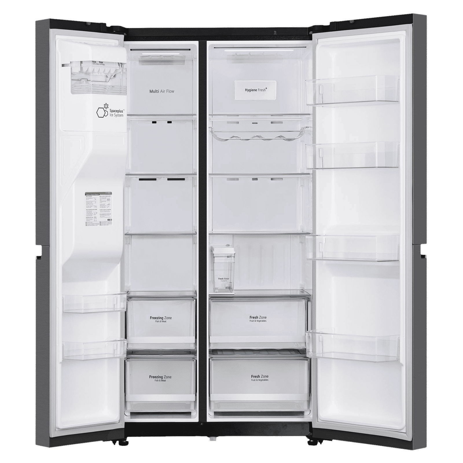 LG 635 Litres 3 Star Frost Free Double Door Smart Wifi Enabled Refrigerator with Deodorizer (GL-L257CMCX, Matt Black) LG 635 Litres 3 Star Frost Free Double Door Smart Wifi Enabled Refrigerator with Deodorizer (GL-L257CMCX, Matt Black)_4