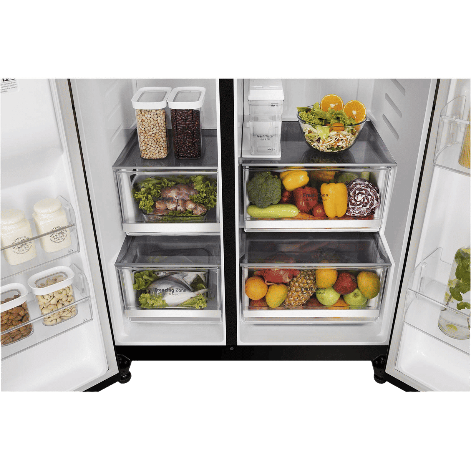 LG 635 Litres 3 Star Frost Free Double Door Smart Wifi Enabled Refrigerator with Deodorizer (GL-L257CMCX, Matt Black) LG 635 Litres 3 Star Frost Free Double Door Smart Wifi Enabled Refrigerator with Deodorizer (GL-L257CMCX, Matt Black)_7