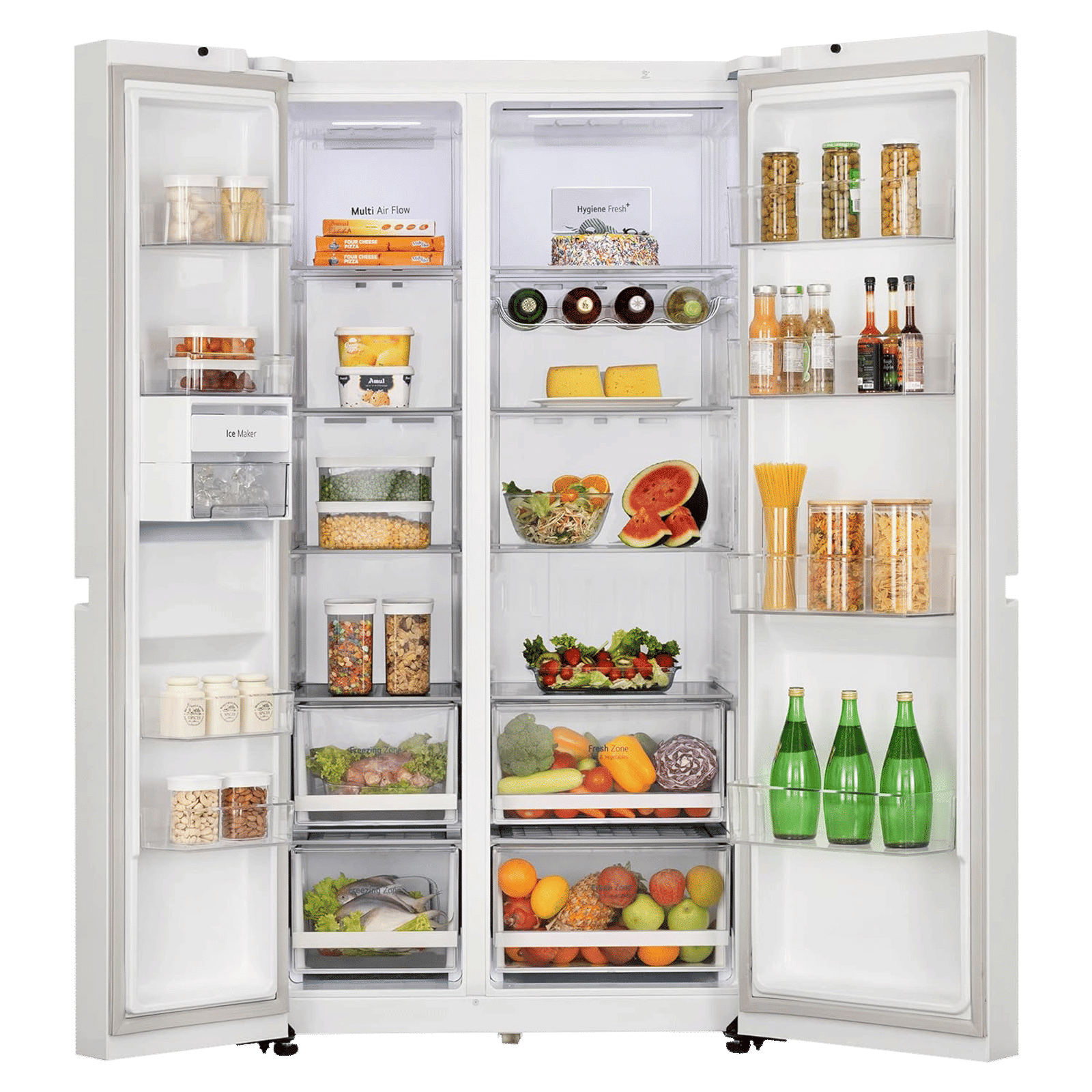 LG 655 Litres Side by Side Refrigerator with Smart Diagnosis (GL-B257DLWX, Linen White) LG 655 Litres Side by Side Refrigerator with Smart Diagnosis (GL-B257DLWX, Linen White)_4