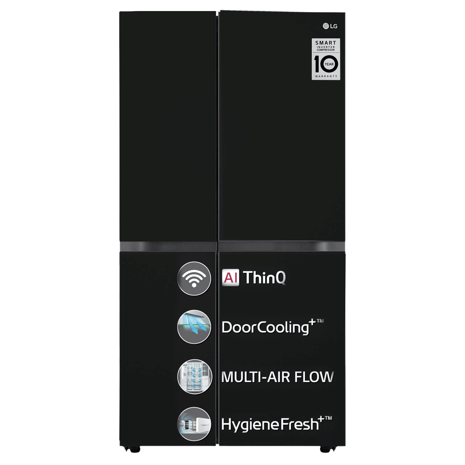 LG 655 Litres Side by Side Refrigerator with Smart Diagnosis (GL-B257DBMX, Black Mirror) LG 655 Litres Side by Side Refrigerator with Smart Diagnosis (GL-B257DBMX, Black Mirror)_1