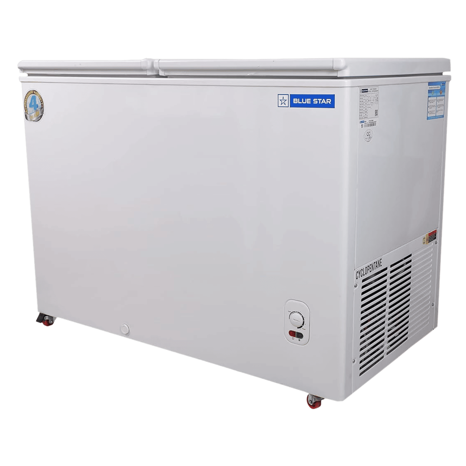 Blue Star 301 Litres Double Door Deep Freezer (Direct Cooling Technology, CHFDD300MGEW, White)_4