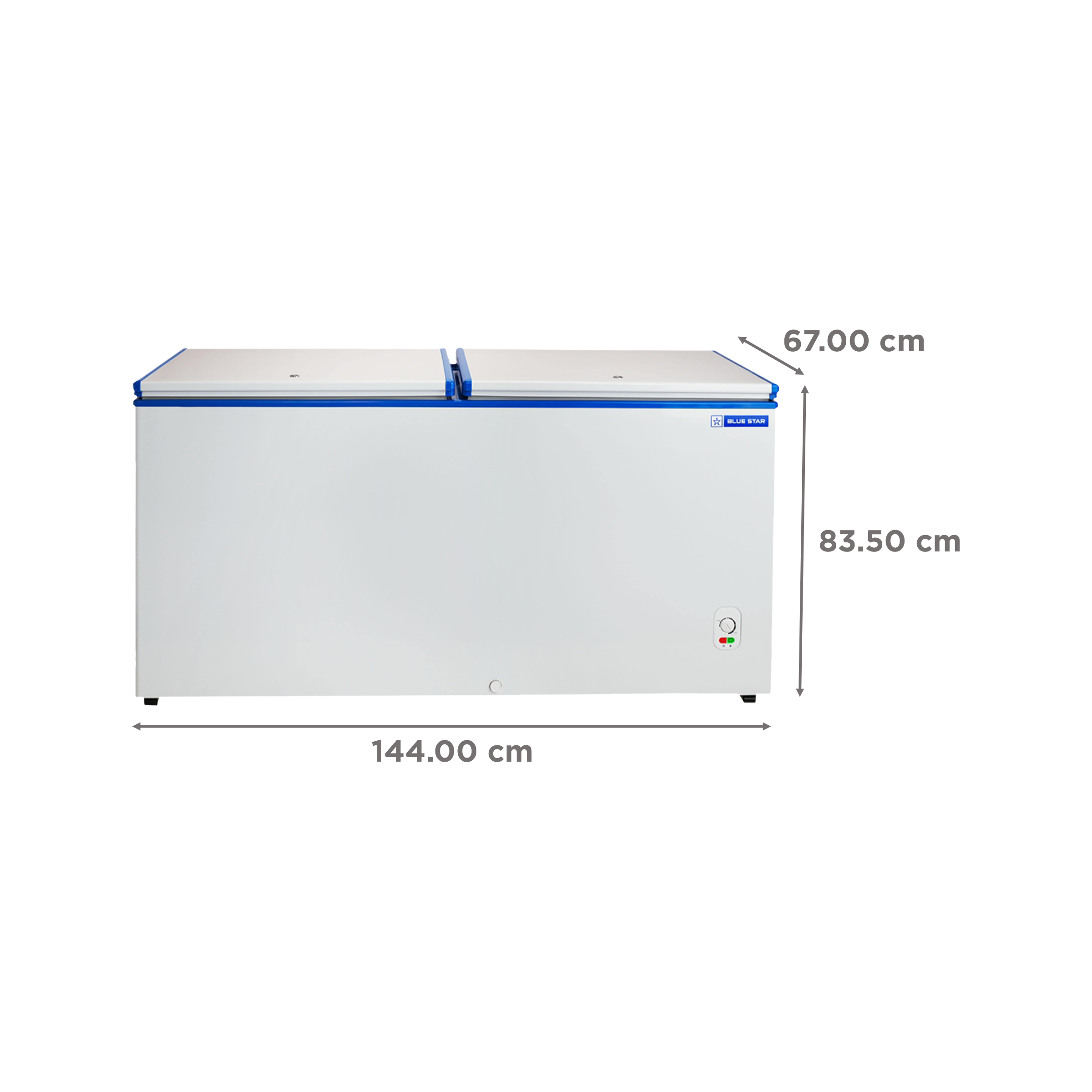 Blue Star 401 Litres Double Door Deep Freezer (Direct Cooling Technology, CHFDD400MGEW, White)_3
