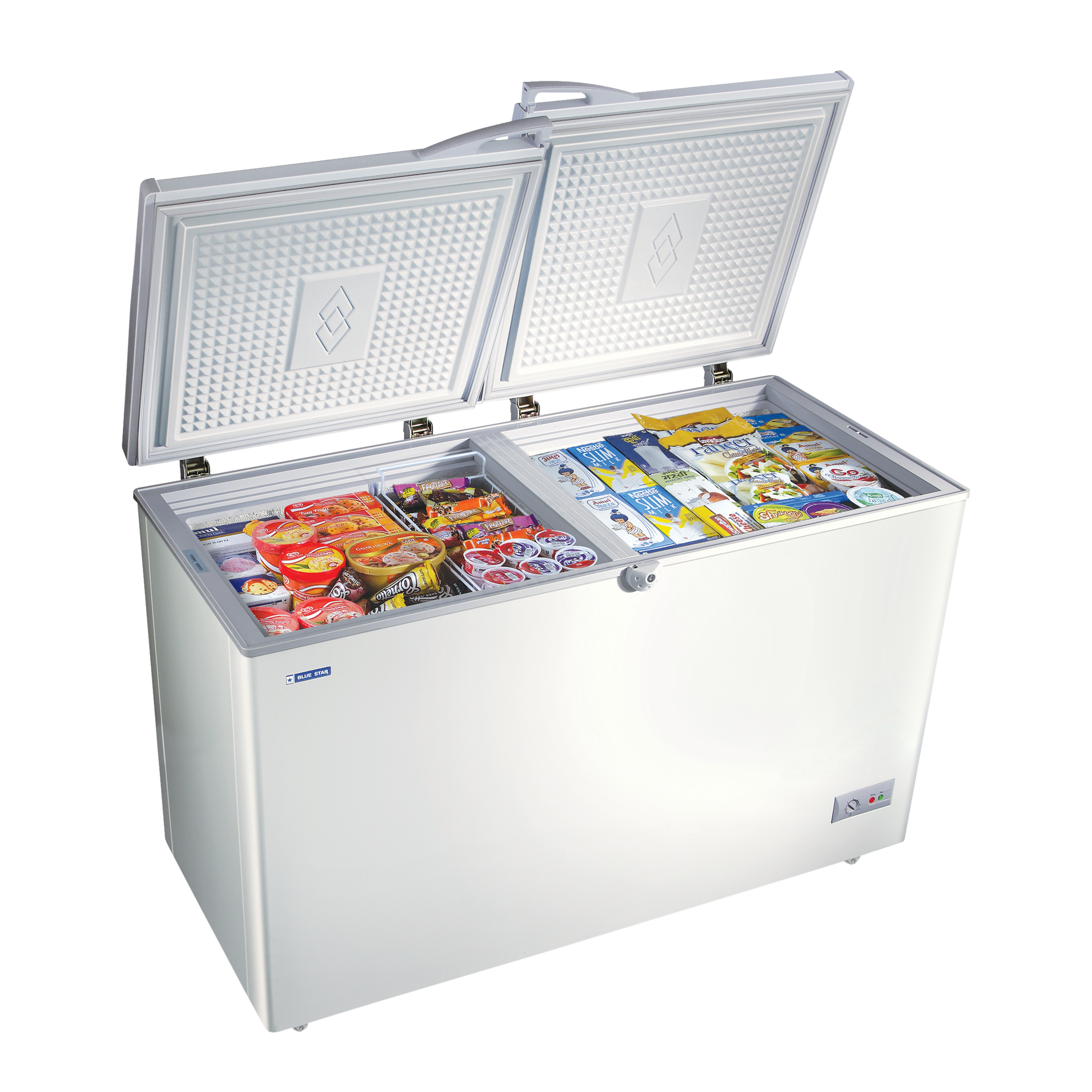 Blue Star 335 Litres Double Door Chest Freezer (Direct Cooling Technology, CHFK350DGS, White)_2