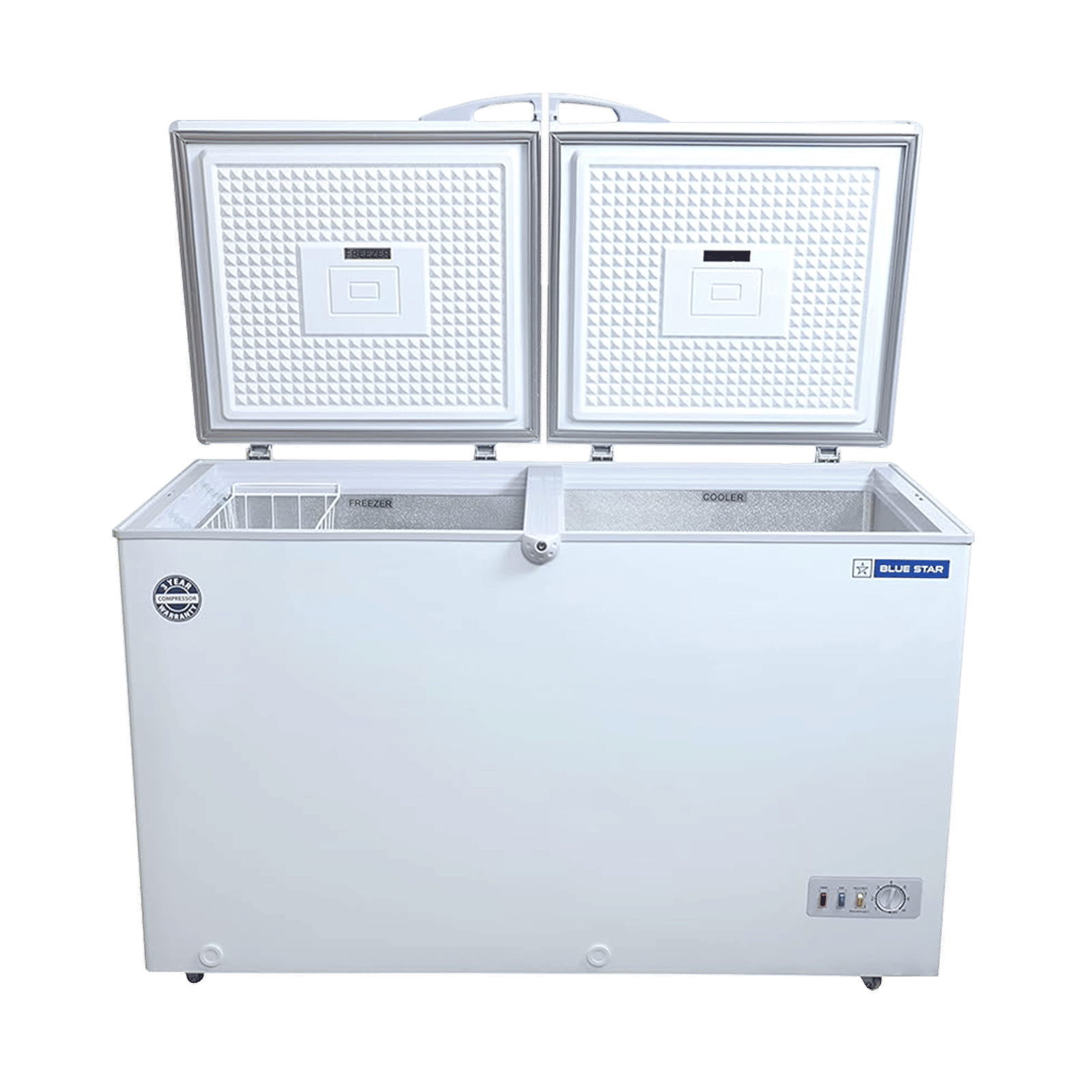 Blue Star 335 Litres Double Door Chest Freezer (Direct Cooling Technology, CHFK350DGS, White)_4