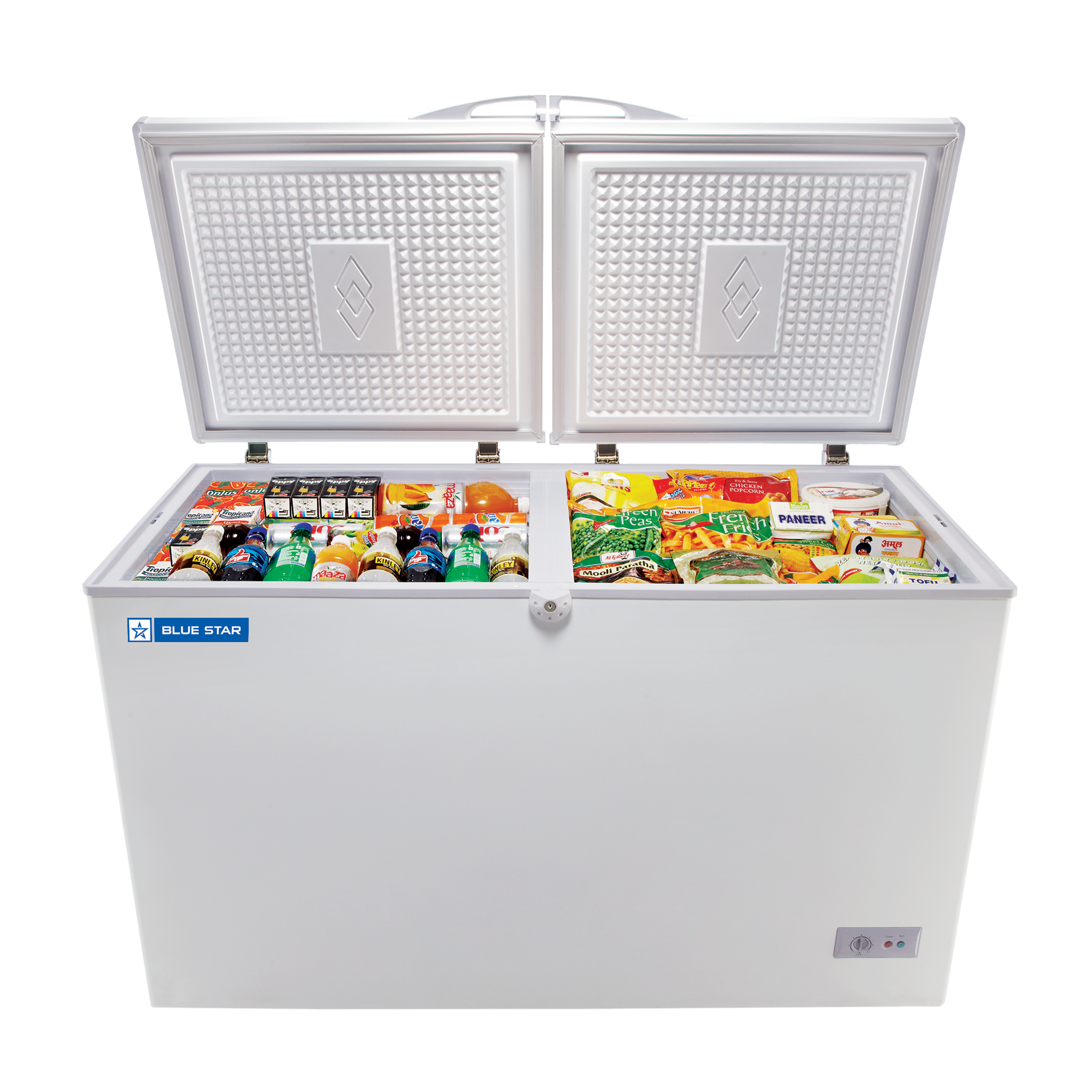 Blue Star 335 Litres Double Door Chest Freezer (Direct Cooling Technology, CHFK350DGS, White)_1