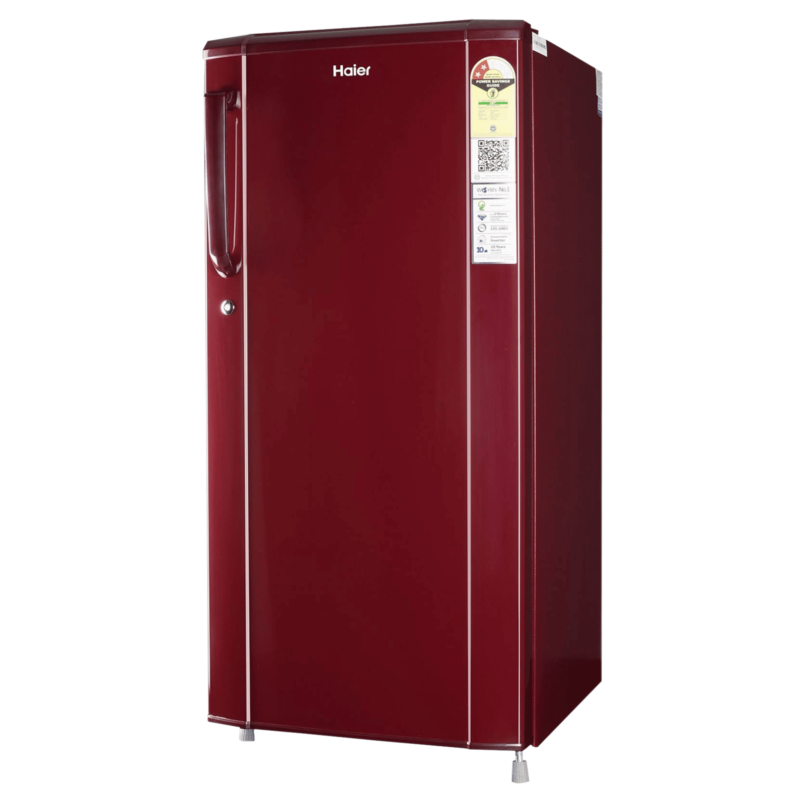 Haier 185 Litres 2 Star Direct Cool Single Door Refrigerator with Antibacterial Gasket (HED-192RS-P, Red Steel)_9