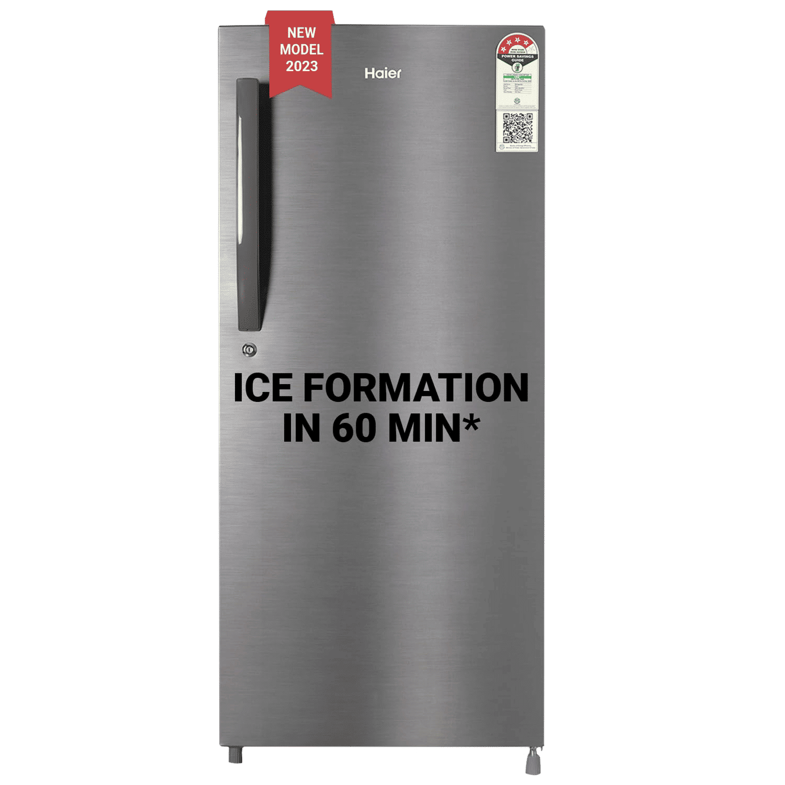 Haier 190 Litres 4 Star Direct Cool Single Door Refrigerator with Antibacterial Gasket (HED-204DS-P, Dazzle Steel)_1