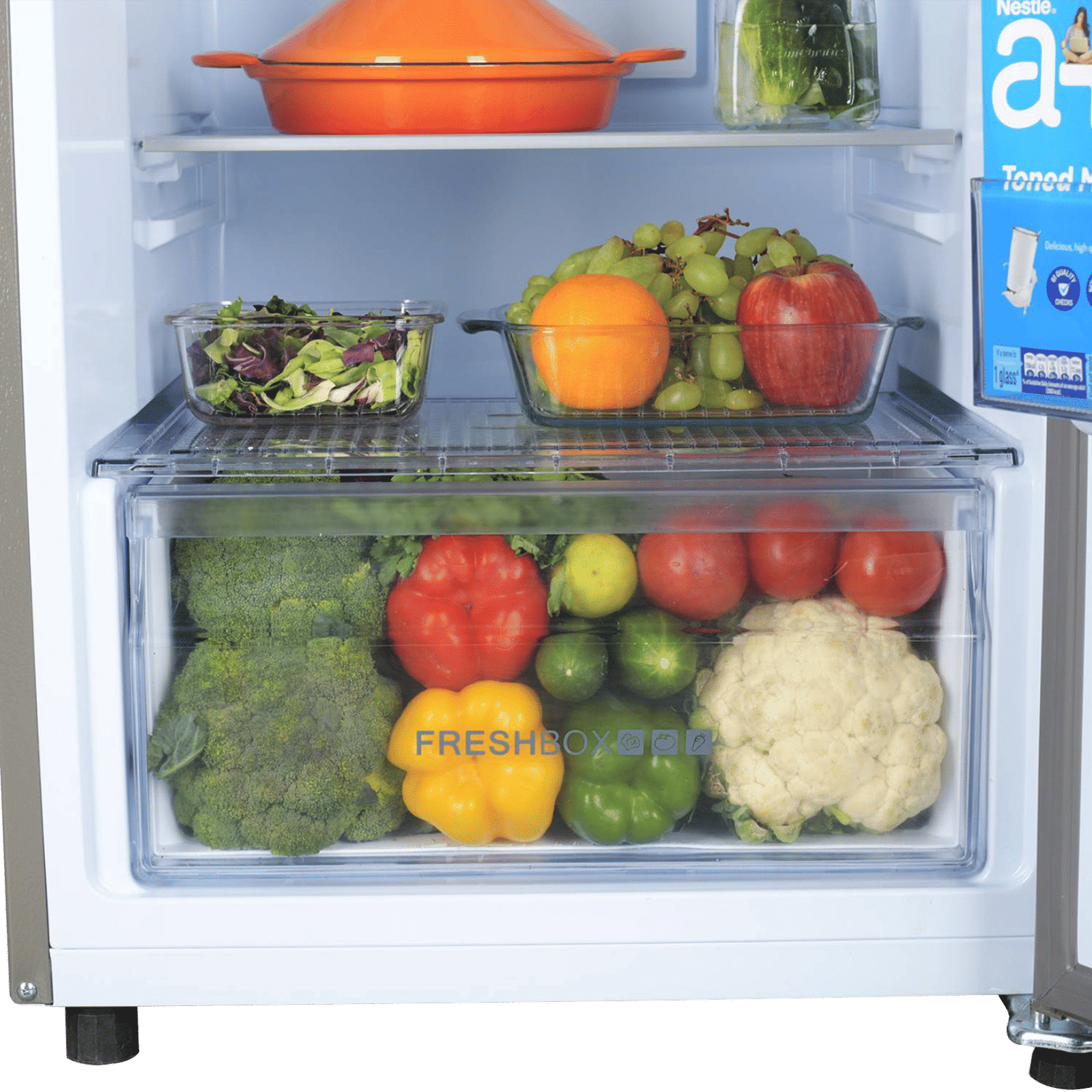 Haier 240 Litres 2 Star Frost Free Double Door Refrigerator with Anti-bacterial Gasket (HEF-252EGS-P, Moon Silver)_11
