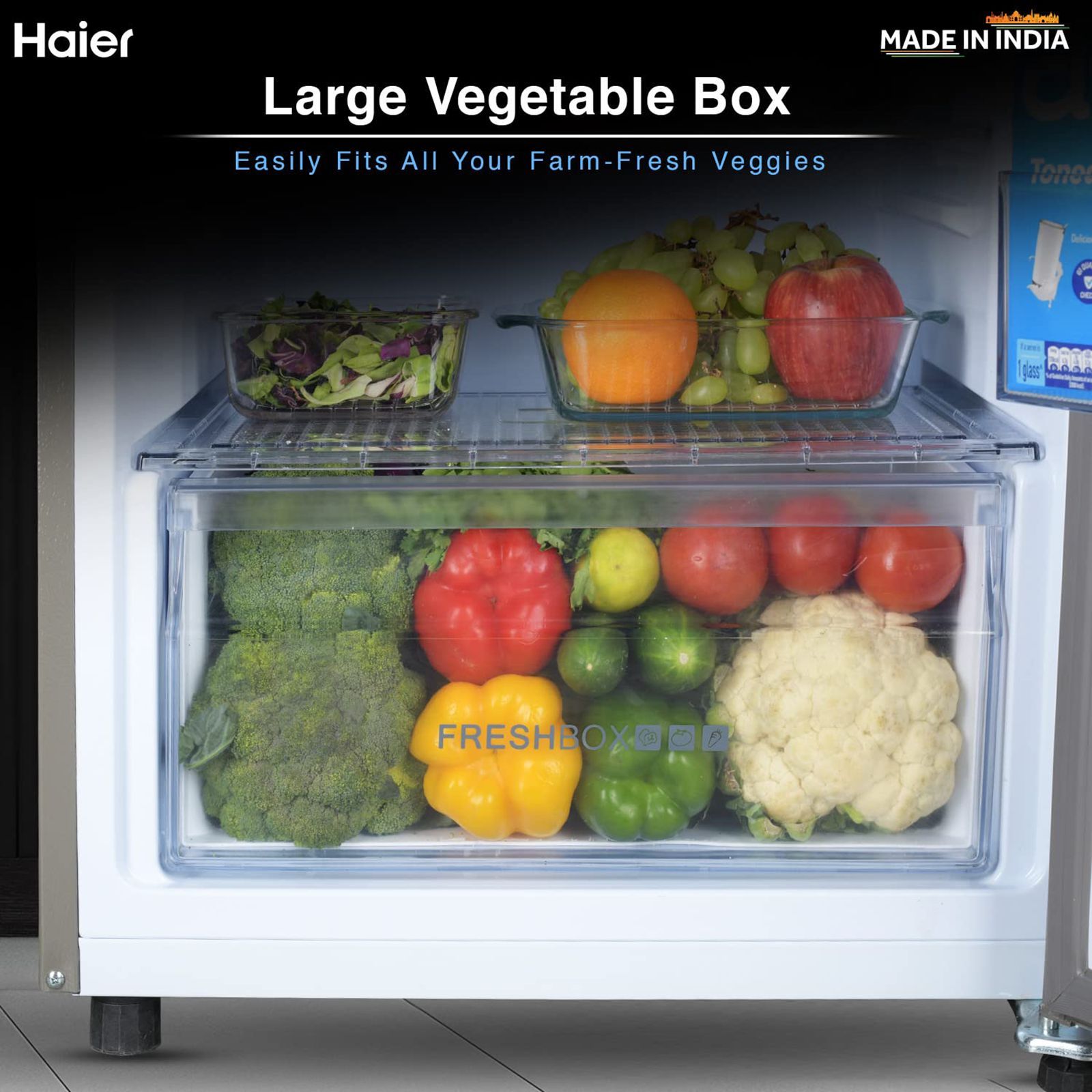 Haier 240 Litres 2 Star Frost Free Double Door Refrigerator with Anti-bacterial Gasket (HEF-252EGS-P, Moon Silver)_16